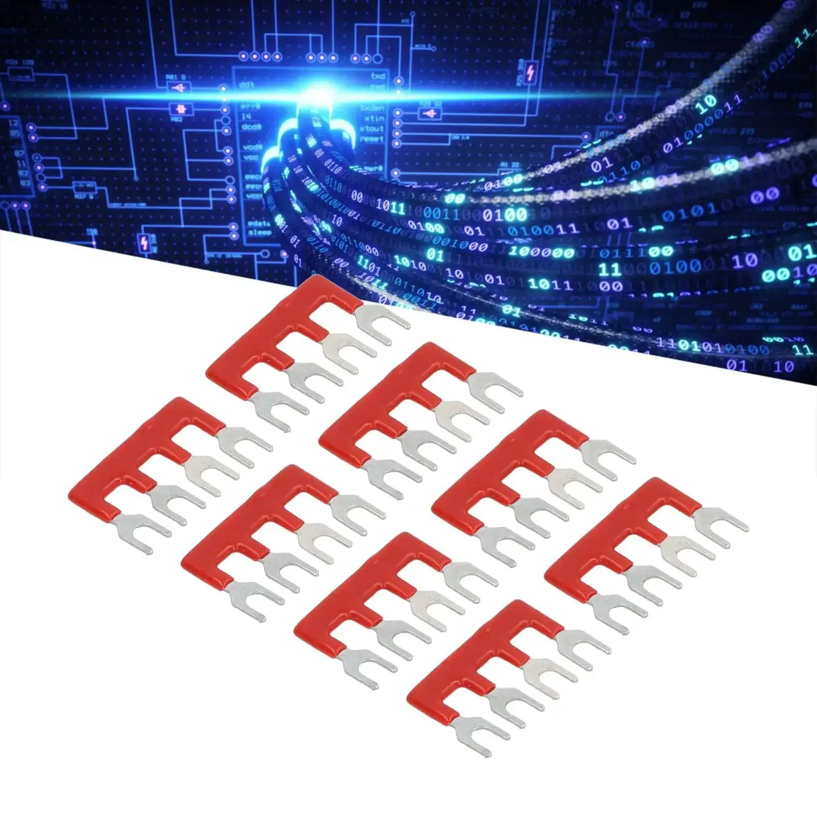 Cuttable Fork Type Jumper Block Terminal Strips 100V 15A Pack Of 15 With PVC Flame Retardant Shell Premium Copper Conductor No Sweat Wiring And Secure Connections For Wide Applications TB1504 - Image 6
