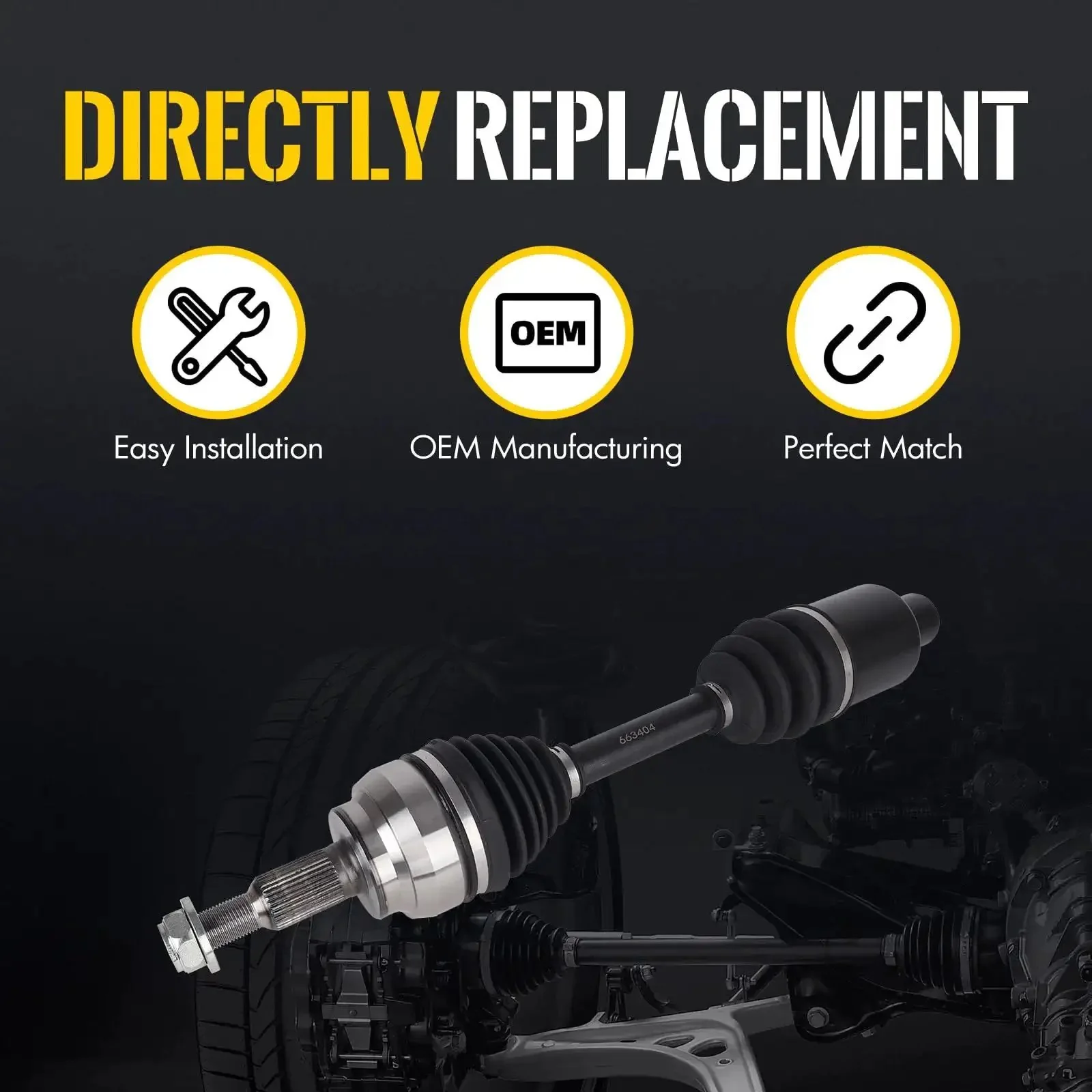 CV Axle Shaft Assembly For Dodge Ram 1500 Front 4WD 2002 2010 And 2011 Ram 1500 OE Replacement 66 3404 Drop In Ready Direct Fit Front Drive Axle Premium Quality - Image 5