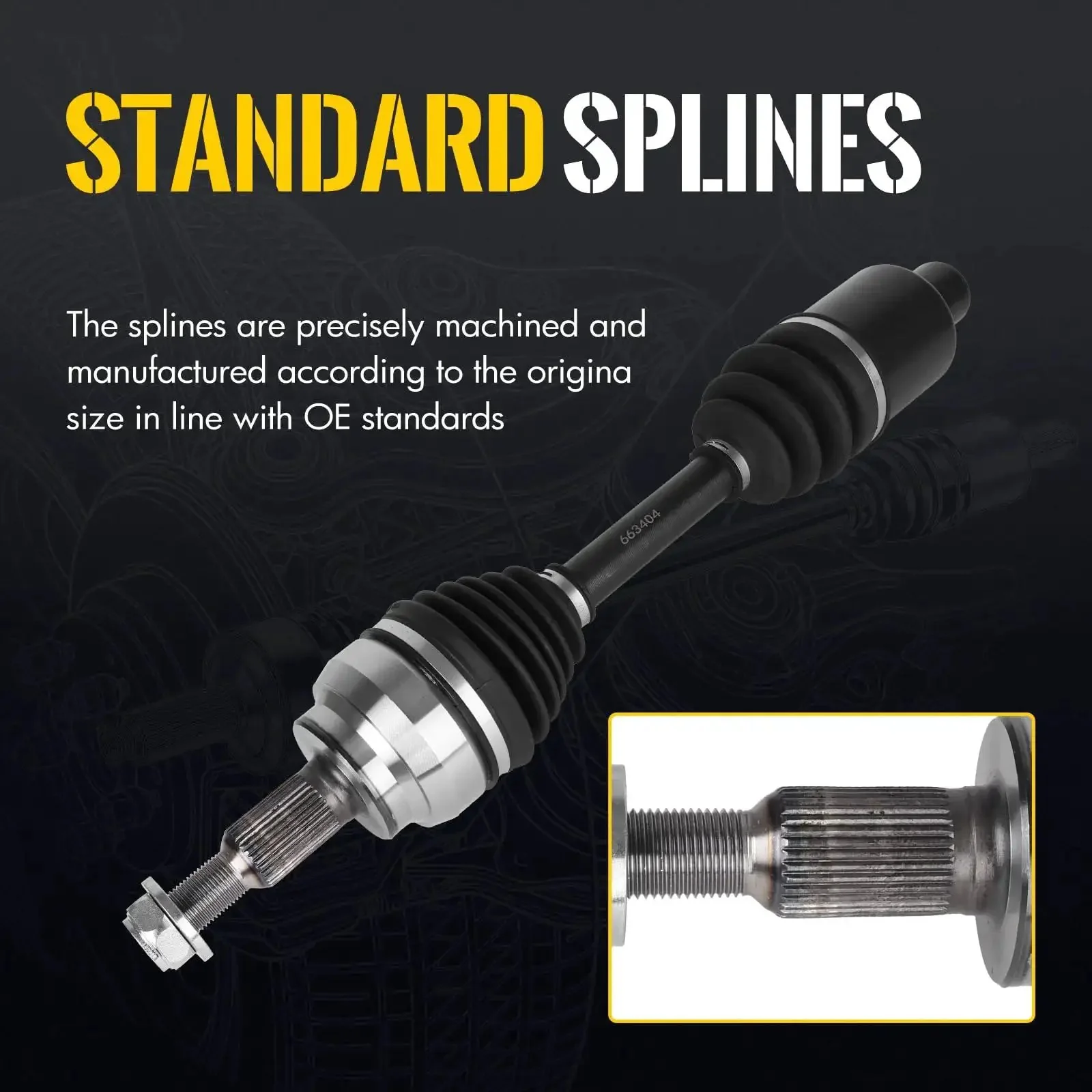 CV Axle Shaft Assembly For Dodge Ram 1500 Front 4WD 2002 2010 And 2011 Ram 1500 OE Replacement 66 3404 Drop In Ready Direct Fit Front Drive Axle Premium Quality - Image 6