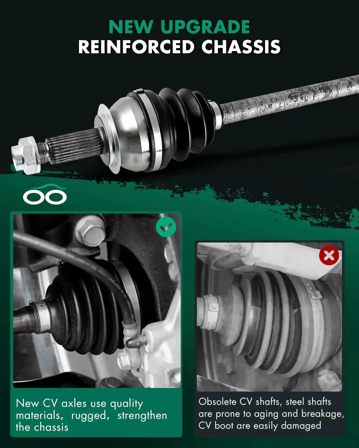 CV Axle Shaft Assembly Front Left And Right For Subaru Forester 2.5L Impreza 2.5L WRX 2.5L XV Crosstrek 2.0L 2009-2014 Replacement Kit 66-7381 NCV66008 FWD - Image 5