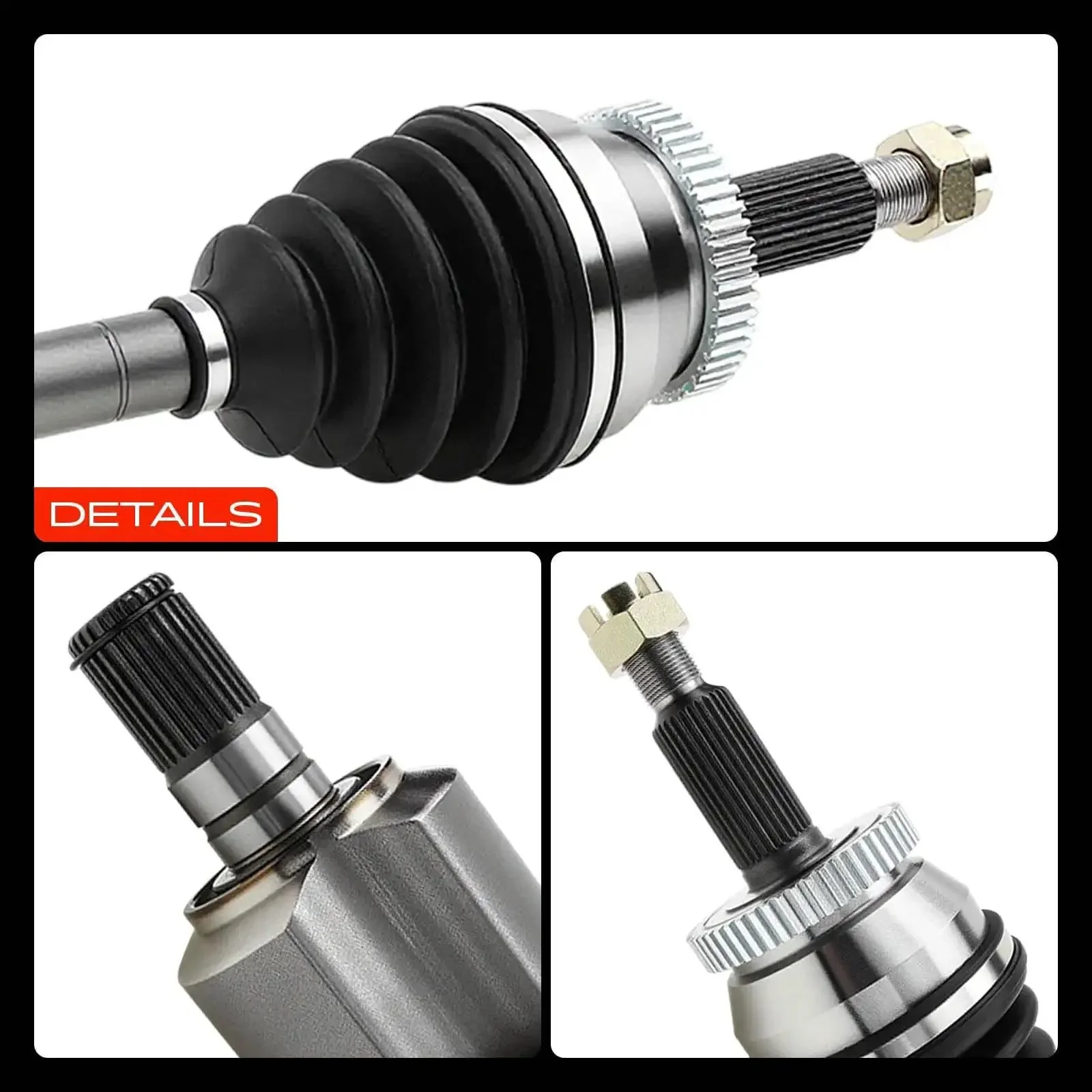 CV Axle Shaft Assembly Front Left Driver Side For Hyundai Santa Fe 2010 2012 And Kia Sorento 2011 2013 With 2.4L 3.5L Auto Transmission Plug-N-Play Ready Drop-In OE Quality Replacement - Image 3