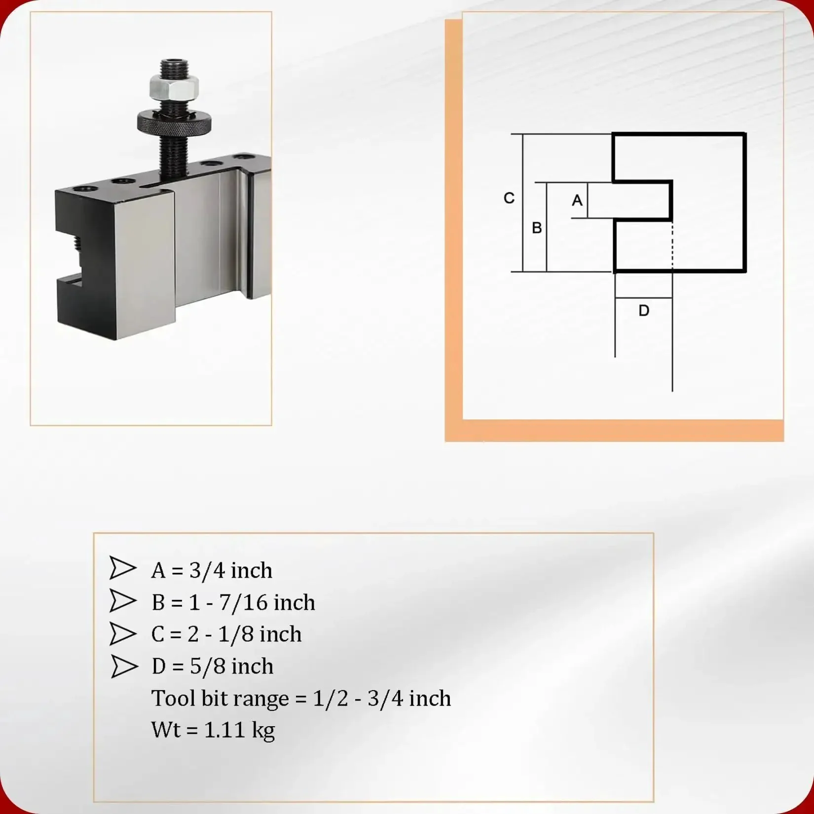 CXA 250-302 Quick Change Boring Turning Facing Holder For Steel CNC Tool Holder Fits Tool Post 250-333 And 250-300 Precision Ground And Hardened Fully Sealed Low Maintenance Pro Grade Rugged Metalworking Tool - Image 7