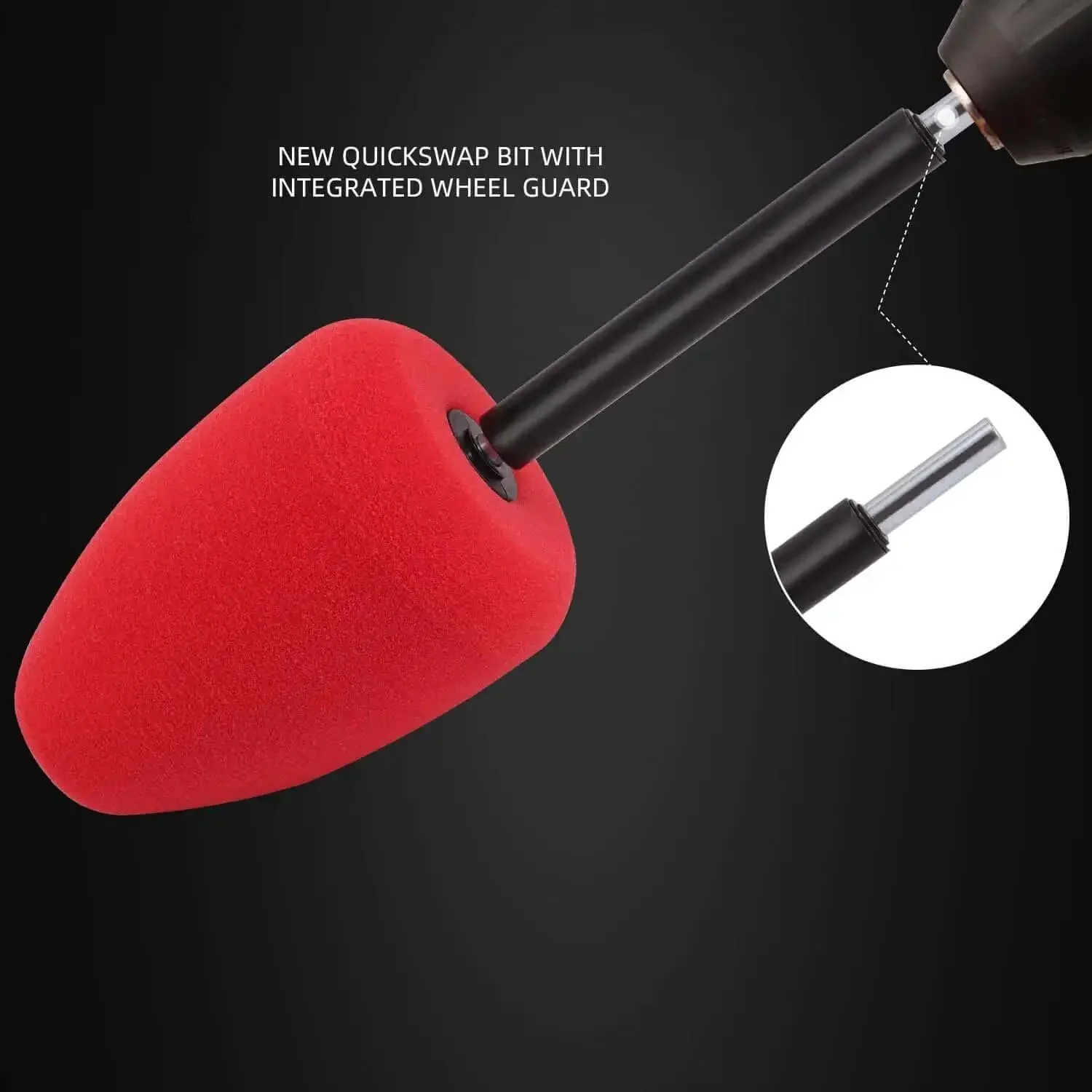 Cylindrical Drill Polishing Tool For Wheels And Hubs With Foam Sponge Pads Buffing Wheel Auto Car Rim Polisher For Mirror Finish Safe On Chrome And Uncoated Surfaces Easy Diy Wheel Shine - Image 5
