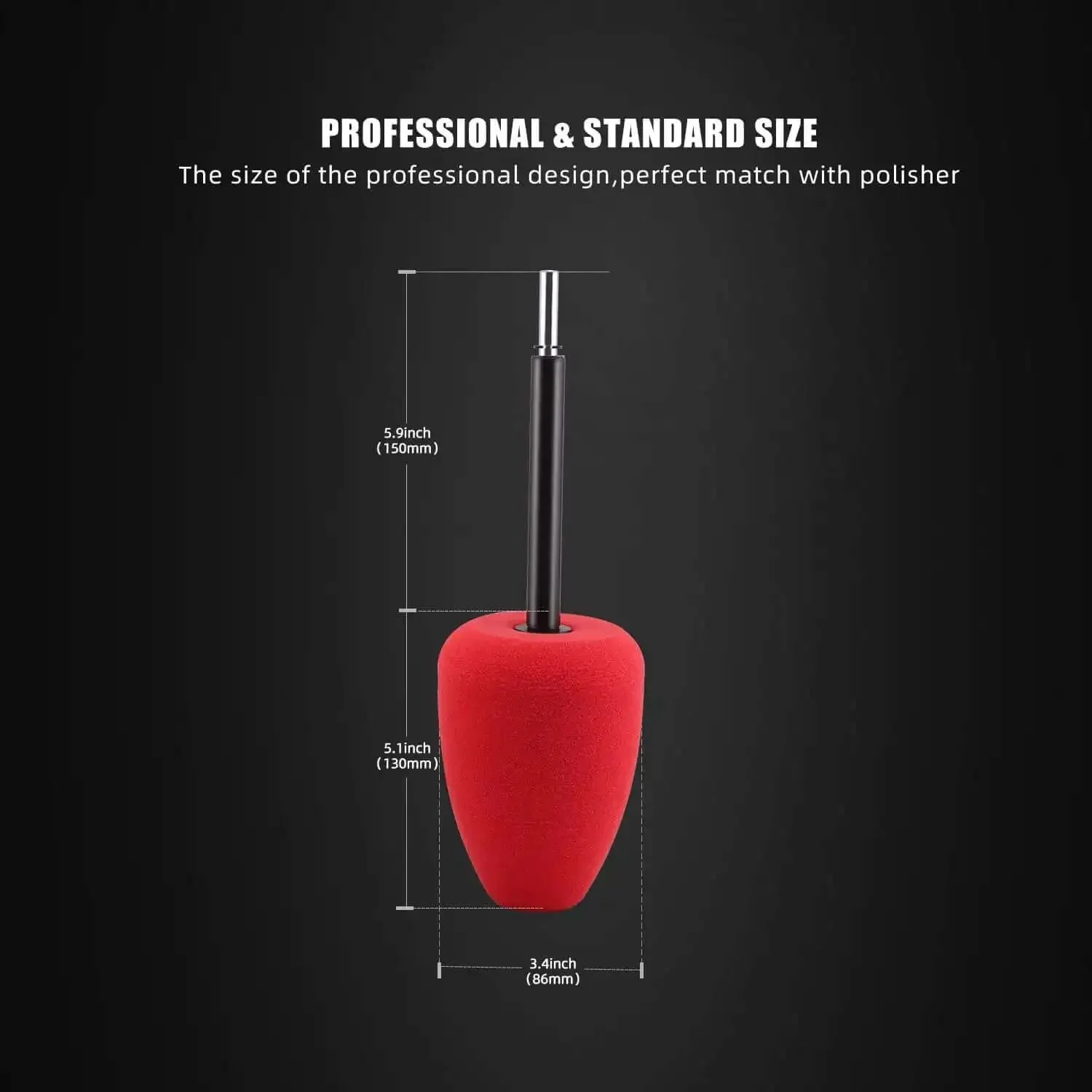 Cylindrical Drill Polishing Tool For Wheels And Hubs With Foam Sponge Pads Buffing Wheel Auto Car Rim Polisher For Mirror Finish Safe On Chrome And Uncoated Surfaces Easy Diy Wheel Shine - Image 7