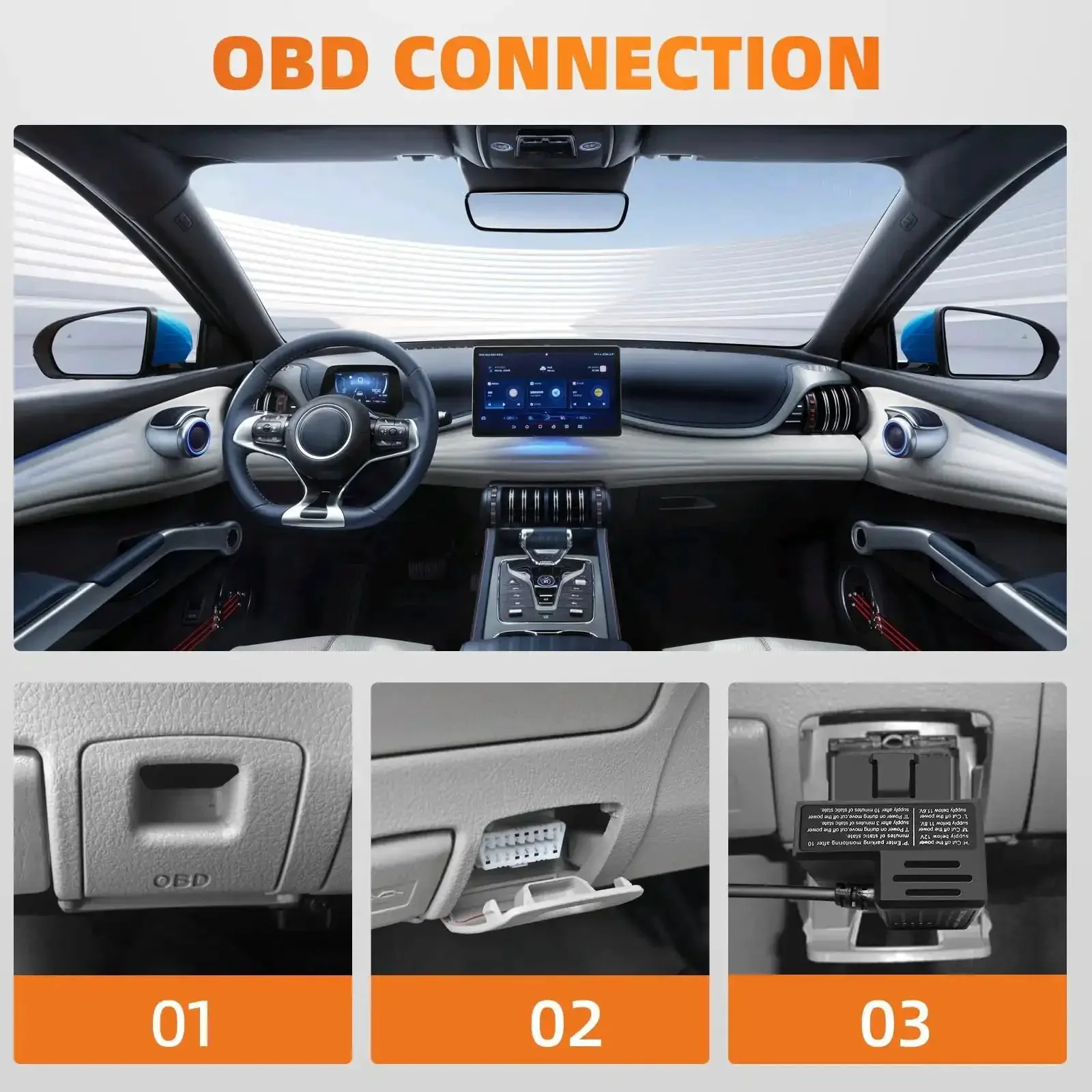 Dash Cam Constant Power Cable With OBD II Adapter, Dual USB Car Charger, 24 Seven Power Supply Mode, Collision Detection Ready, Adjustable Battery Drain Shut Off, 5V 3A Output To Keep Your Dash Cam Juiced On The Go - Image 3
