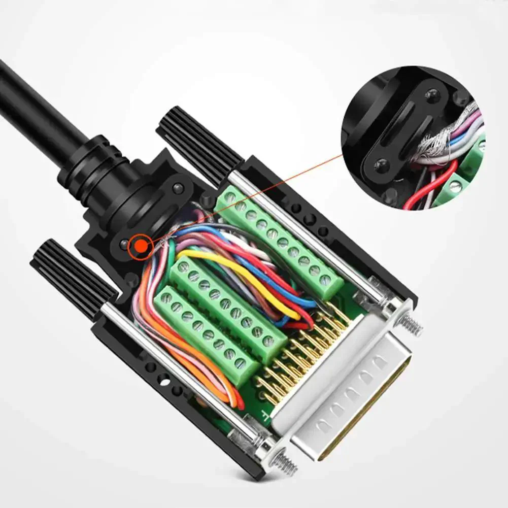 DB26 Breakout Connector Solderless RS232 D Sub 26 Pin Port Terminal Male Adapter With Pure Copper Core And Gold Plated Contacts Case Included Durable No Soldering Needed Built For Reliable Trouble Free Serial Connections - Image 2