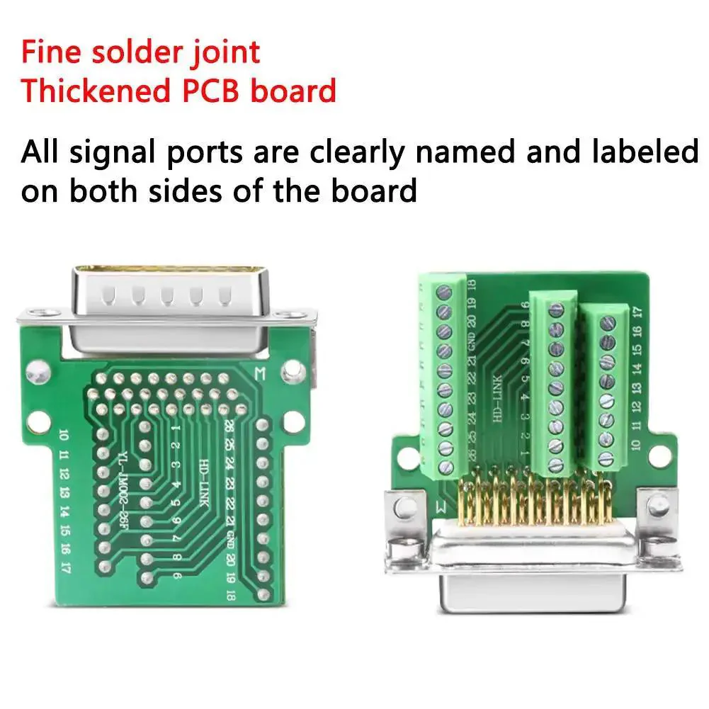 DB26 Breakout Connector Solderless RS232 D Sub 26 Pin Port Terminal Male Adapter With Pure Copper Core And Gold Plated Contacts Case Included Durable No Soldering Needed Built For Reliable Trouble Free Serial Connections - Image 4