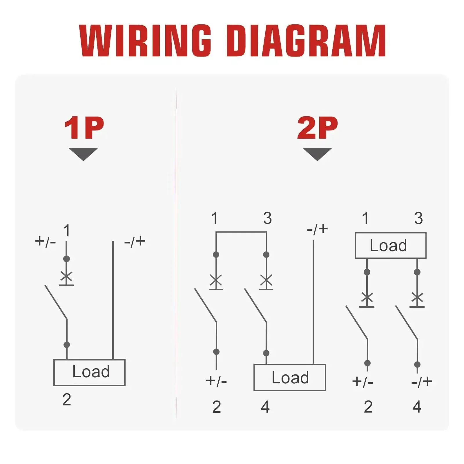DC Circuit Breaker 12 To 110V DC 16A 1 Pole For Solar PV And Battery Power Systems DIN Rail Mount Disconnect Switch With Overload And Short Circuit Protection - Image 3