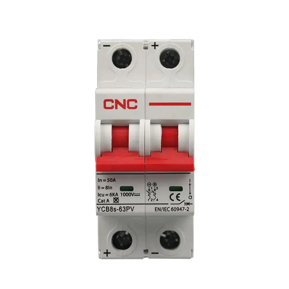 DC Miniature Circuit Breaker Two Pole 25 Amp 1000V DC Isolator For Solar PV System With Thermal Magnetic Trip DIN Rail Mount DC Disconnect Switch For Overload And Short Circuit Protection - Image 4