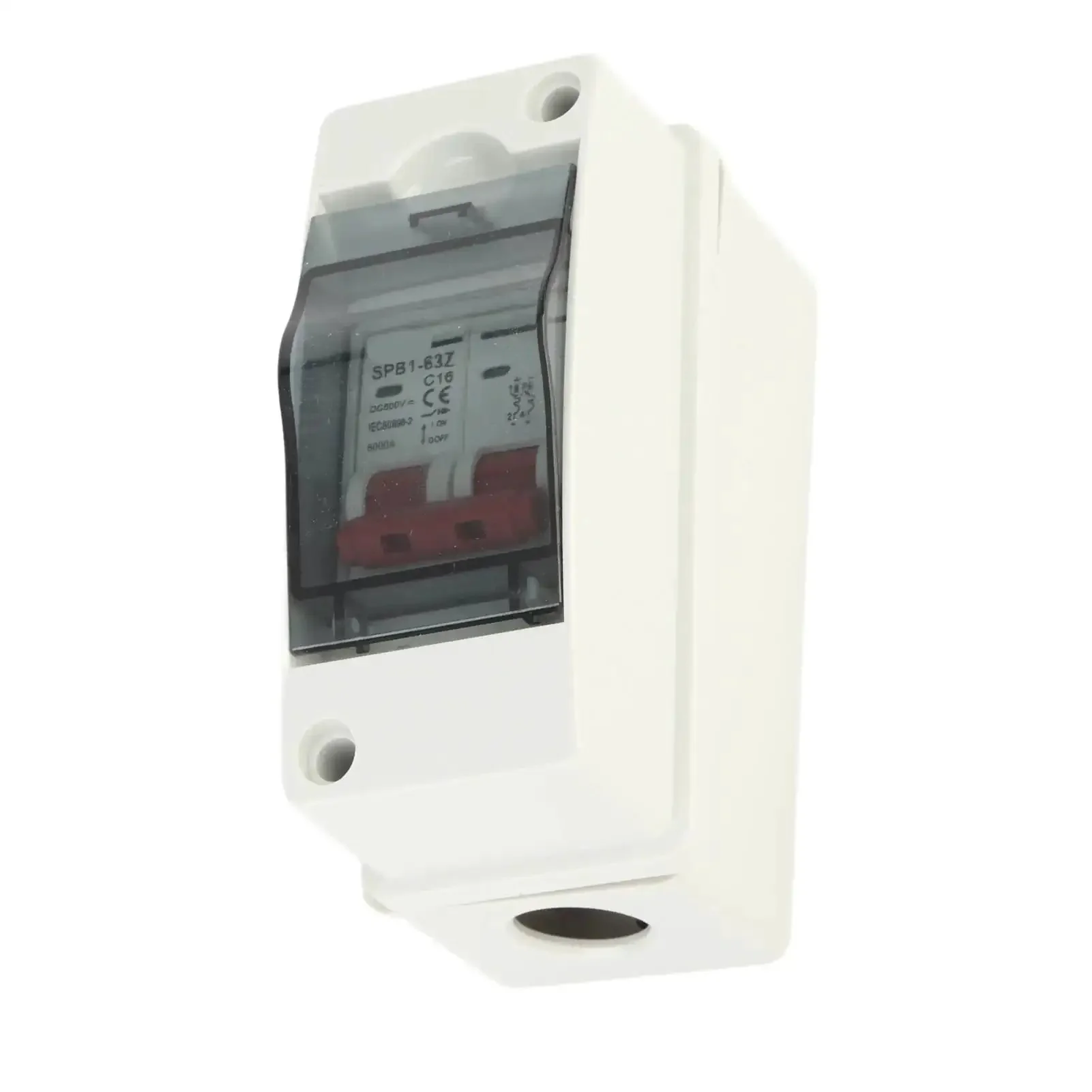 DC Solar Panel Breaker 16A 500V Outdoor Disconnect Switch IP65 Rated DIN Rail Enclosure For RV And Off-Grid Solar Power Systems Ideal For Photovoltaic Arrays, Grid-Tied Or Standalone Installations - Image 4
