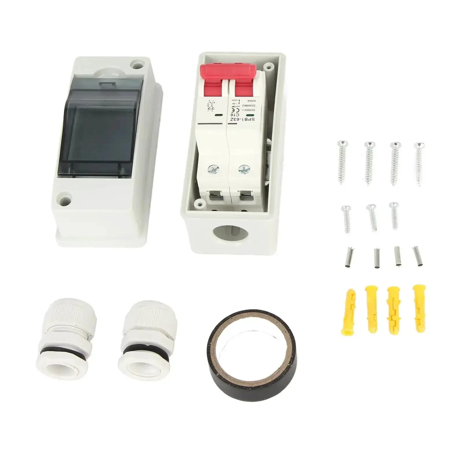 DC Solar Panel Breaker 16A 500V Outdoor Disconnect Switch IP65 Rated DIN Rail Enclosure For RV And Off-Grid Solar Power Systems Ideal For Photovoltaic Arrays, Grid-Tied Or Standalone Installations - Image 9