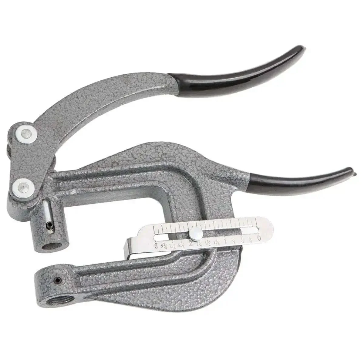 Deep Throat Sheet Metal Punch Kit With Six Die Sizes For Rivet Holes, Hand Punch Tool Includes 1/8 Inch, 3/16 Inch, 1/4 Inch, 5/16 Inch, 3/8 Inch, 7/16 Inch, 3-1/4 Inch Throat, 5/8 Inch Jaw Opening, 12 Gauge Capacity, Durable Metalworking Punch - Image 4