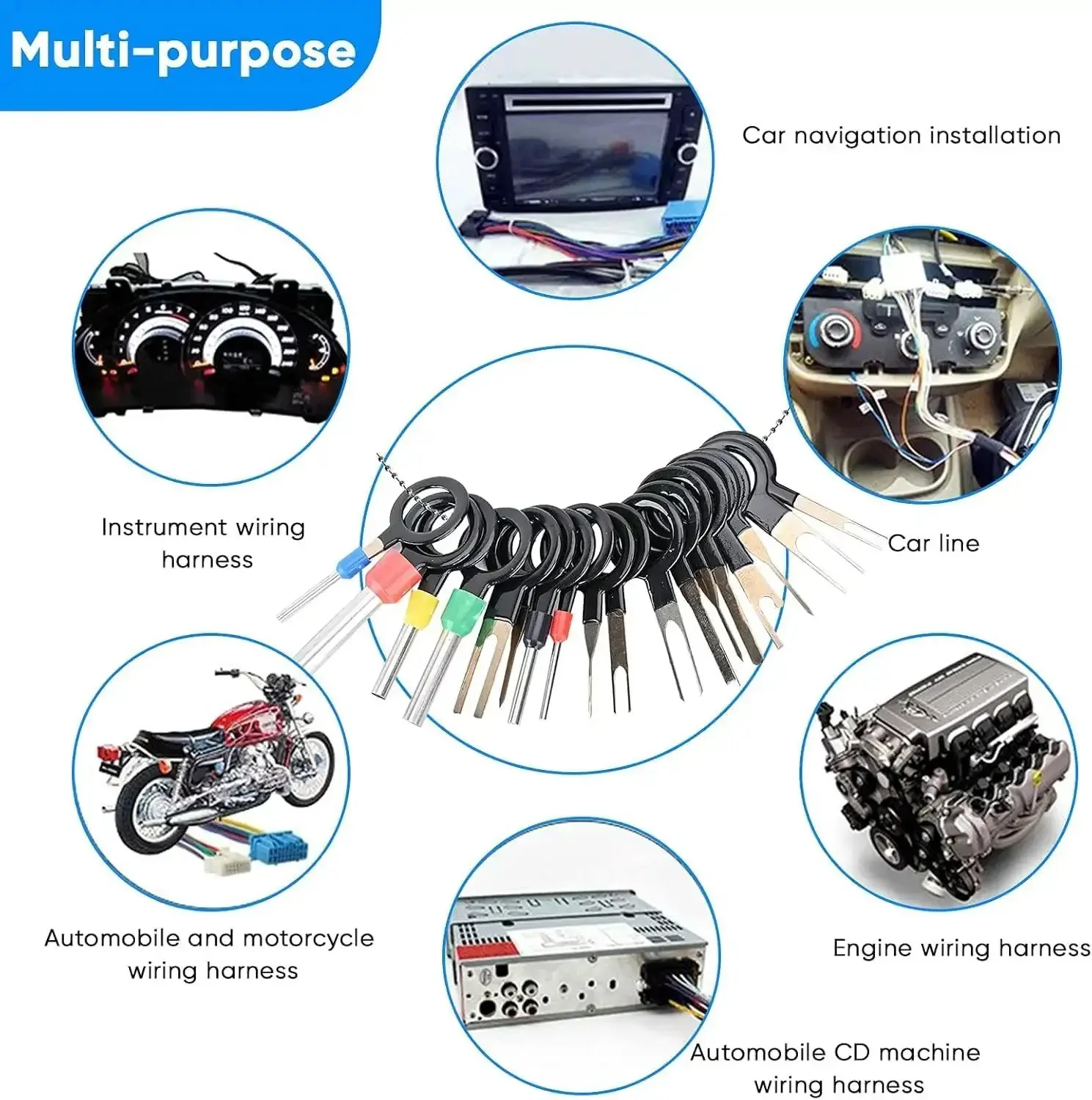 Depinning Wire Connector Tool Kit 82 Pcs Pin Extractor Set For Automotive, Car, And Home Wiring, Terminal Release Tools With 28 Single Pin, 30 Double Pin, 24 Casing Tools And Protective Case - Image 2