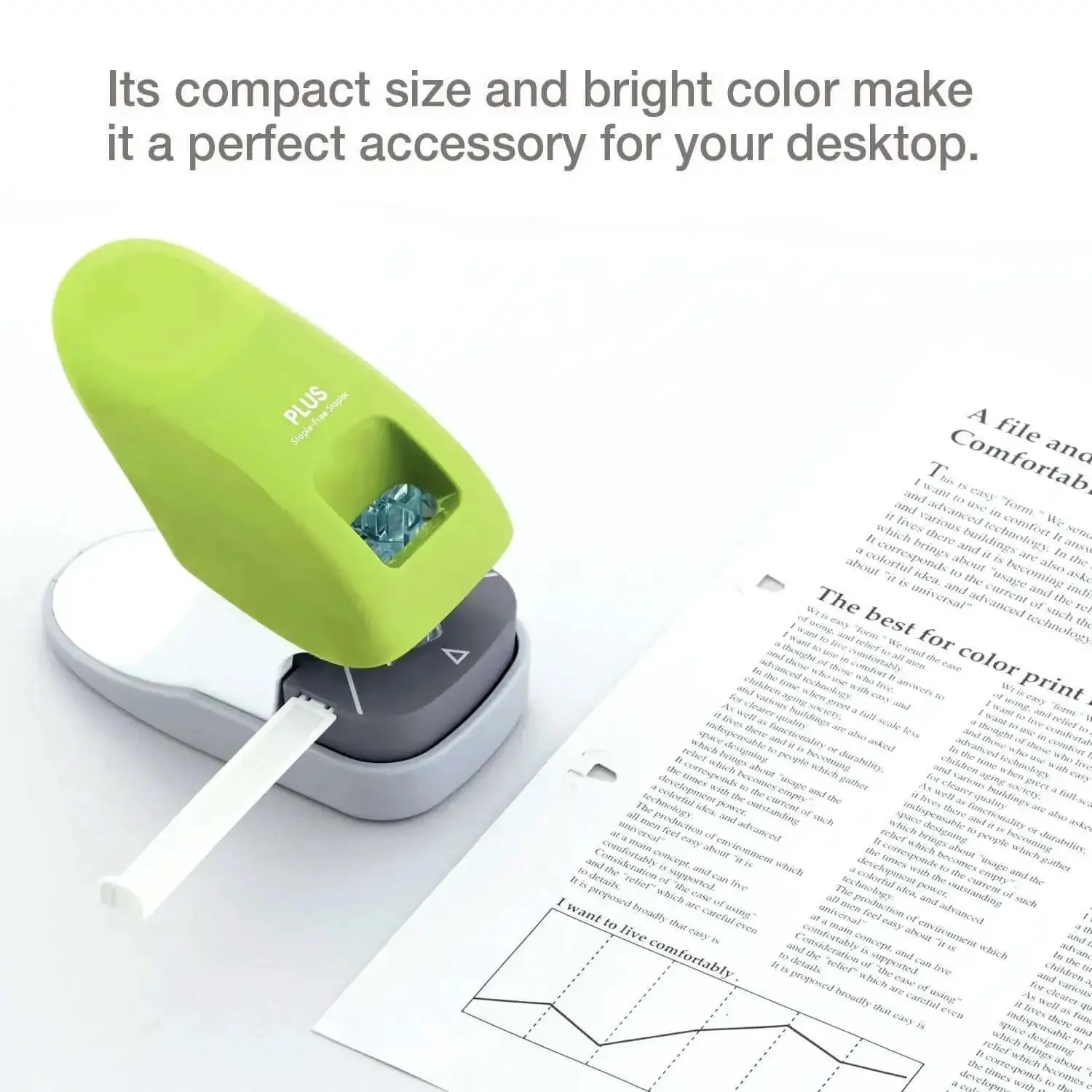 Desktop Staple Free Stapler That Zips Through Up To 10 Pages Without Staples Bright Blue Finish Perfect For Home School Or Office Compact Ready To Use Fun Easy To Store - Image 6