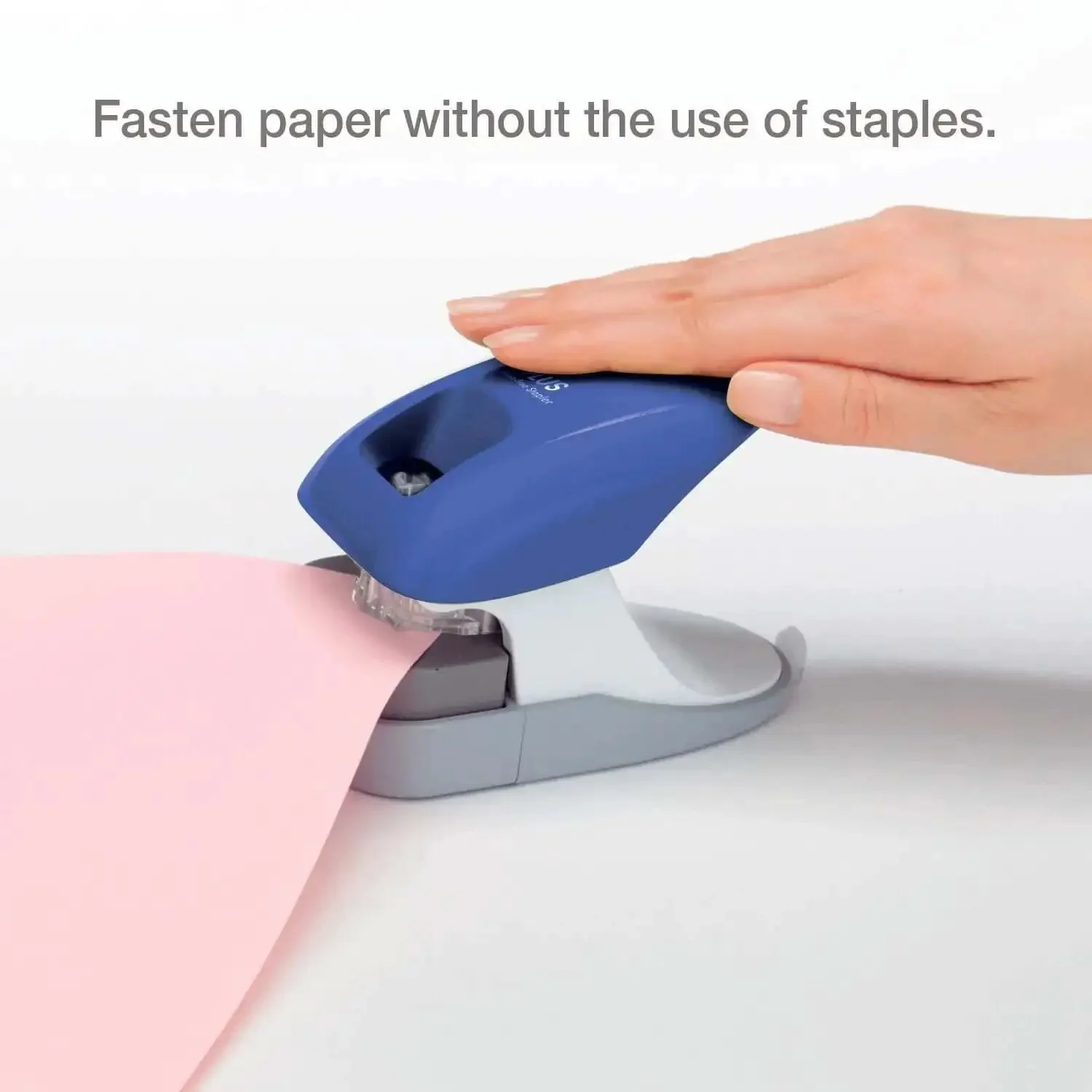 Desktop Staple Free Stapler That Zips Through Up To 10 Pages Without Staples Bright Blue Finish Perfect For Home School Or Office Compact Ready To Use Fun Easy To Store - Image 7