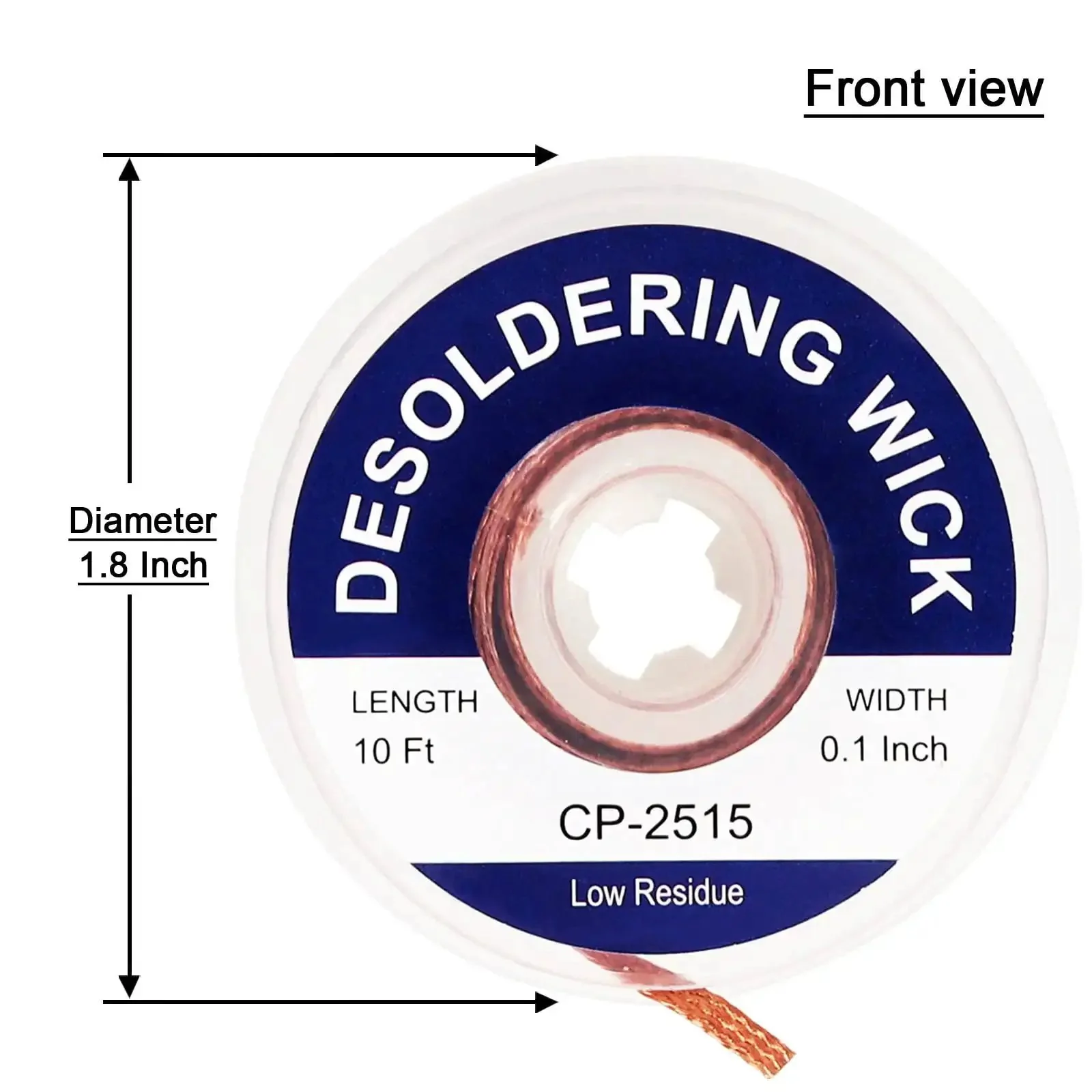 Desoldering Wick Braid 10ft Roll For PCB Repairs And Component Removal No Clean Solder Wick Desoldering Tool For SMD And Through Hole Electronics Rework Keyboard Switch Removal Soldering And Electrical Disassembly - Image 8