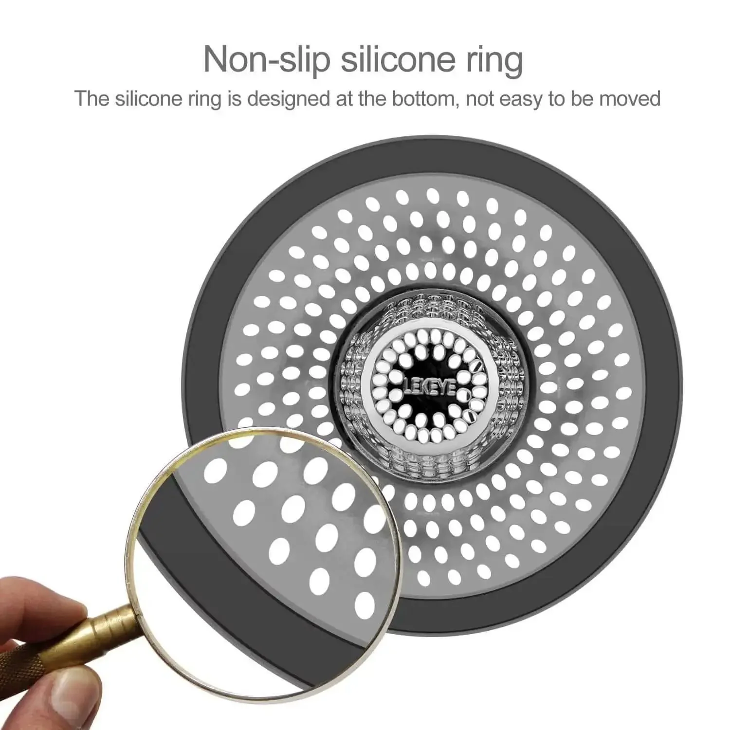 Detachable Drain Hair Catcher And Shower Strainer For Bathtub Stainless Steel Drain Protector Keeps Water Flowing, Blocks Hair And Toys From Slipping Down, No Fuss, No Clog, Easy Clean, Patented Design - Image 4