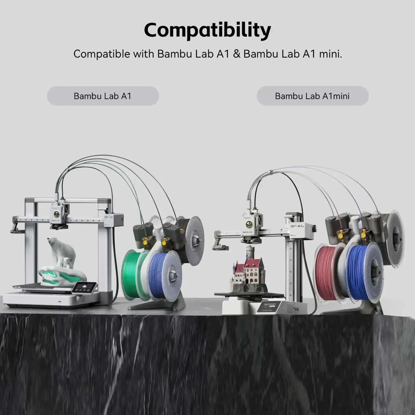 Detachable Filament Spool Holder For Bambu Lab 3D Printers A1 And A1 Mini, Reusable Reel Fits PLA PETG ABS Filament Eco Friendly Low Temp Up To 70C Durable No Fuss Spool System - Image 4