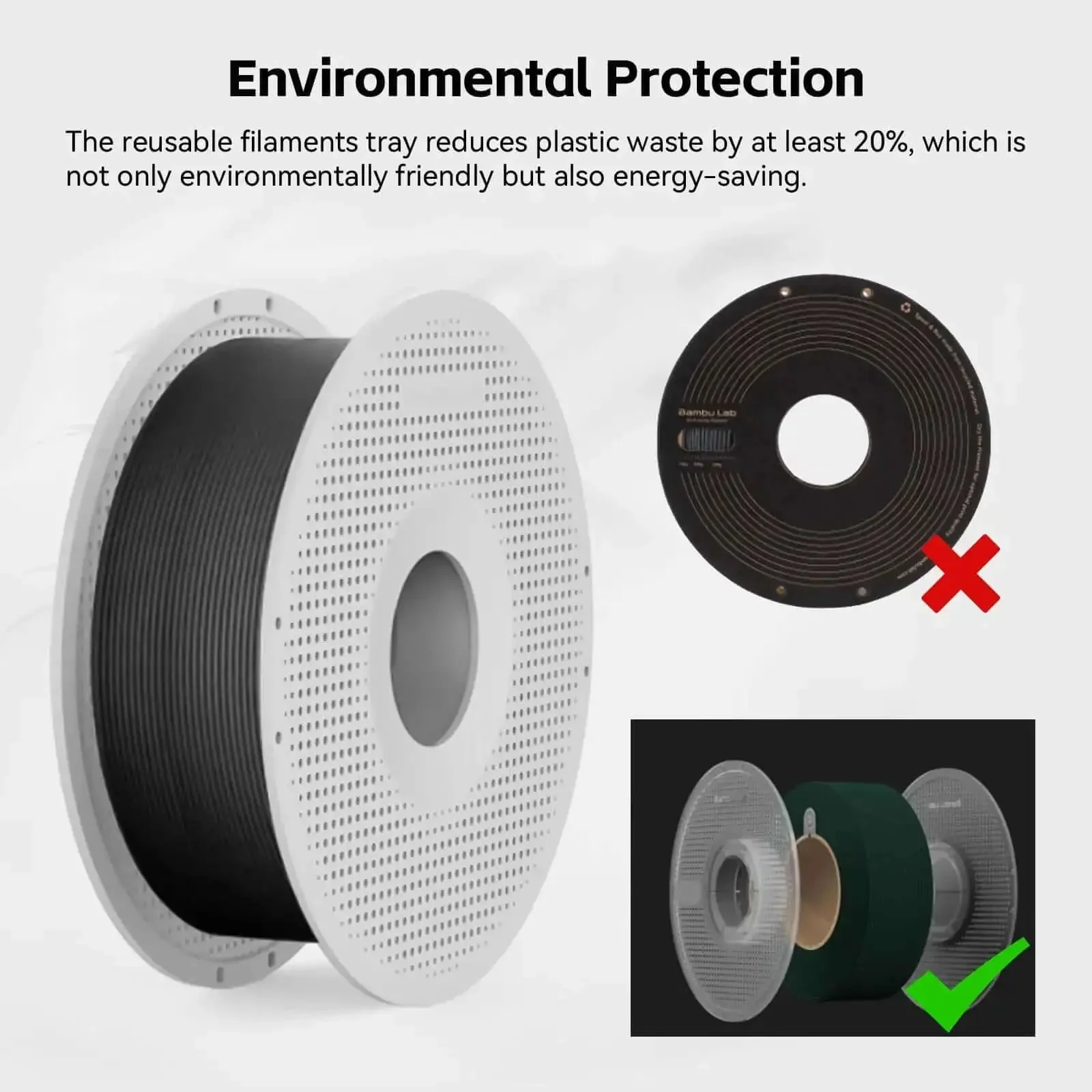 Detachable Filament Spool Holder For Bambu Lab 3D Printers A1 And A1 Mini, Reusable Reel Fits PLA PETG ABS Filament Eco Friendly Low Temp Up To 70C Durable No Fuss Spool System - Image 7
