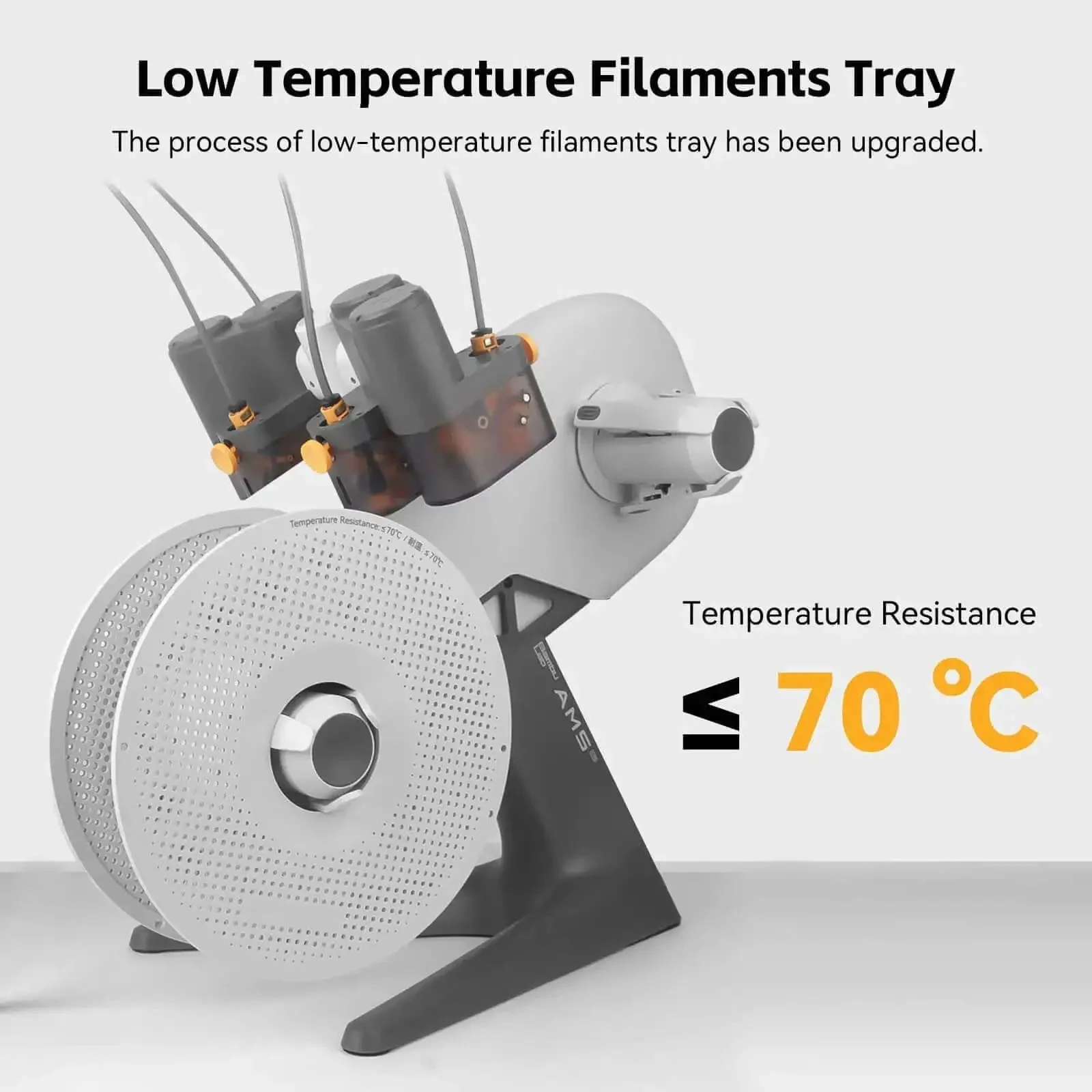 Detachable Filament Spool Holder For Bambu Lab 3D Printers A1 And A1 Mini, Reusable Reel Fits PLA PETG ABS Filament Eco Friendly Low Temp Up To 70C Durable No Fuss Spool System - Image 8