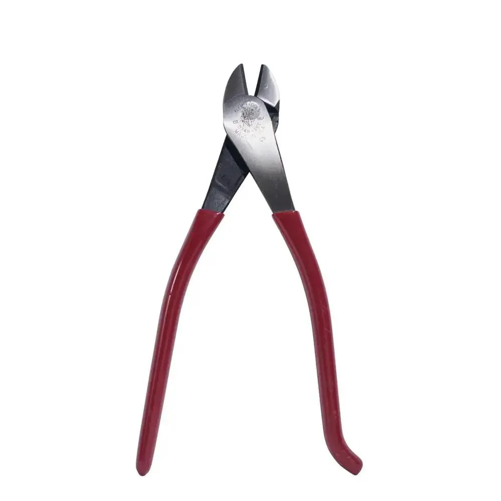 Diagonal Cutting Pliers D248 9ST Workhorse High Leverage Rebar Cutter And Rebar Bender Angled Head For Confined Spaces Short Jaws And Beveled Cutting Edges Hooked Handle So It Will Not Slip Made In USA Ironworker Tool - Image 3