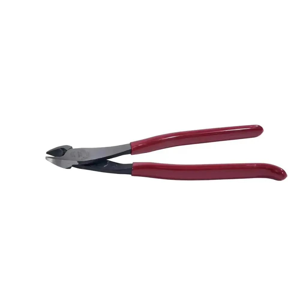 Diagonal Cutting Pliers D248 9ST Workhorse High Leverage Rebar Cutter And Rebar Bender Angled Head For Confined Spaces Short Jaws And Beveled Cutting Edges Hooked Handle So It Will Not Slip Made In USA Ironworker Tool - Image 4