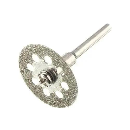 Diamond Cutting Wheel Set For Rotary Tools With 10 Diamond Cutting Wheels, 1 Cylinder Diamond Bit, And 2 Mandrels 1/8 Inch Shank For Glass, Tile, Stone, Metal, Brick, Plastic, Ceramic, Concrete, Plexiglass And More - Image 4