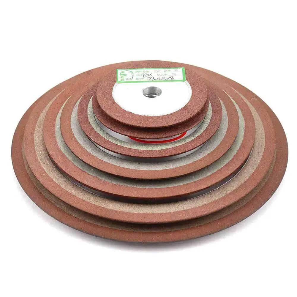 Diamond Grinding Wheel Cutting Disc Resin Bond For Tungsten Steel Milling Cutter Sharpener, 75mm 80mm 100mm Diameters, Grit Options 150 240 320, 75x20x8x5mm Core, High Material Removal With Low Thermal Impact