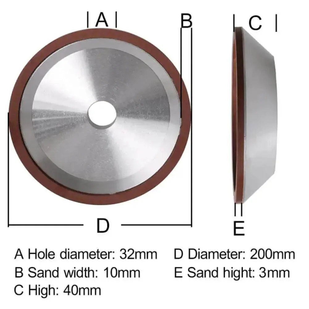Diamond Grinding Wheel Resin Bond Circle Sharpener For Carbide Metal Tungsten Steel Milling Cutters 75/100/125/150mm, High Precision Grinding, Fast Cutting, Durable Life, Stable Surface Finish, 1Pc - Image 2