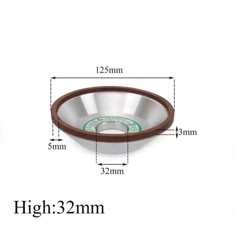 Diamond Grinding Wheel Resin Bond Circle Sharpener For Carbide Metal Tungsten Steel Milling Cutters 75/100/125/150mm Durable High Precision Grinder Built Tough For Heavy Duty Metalworking - Image 4