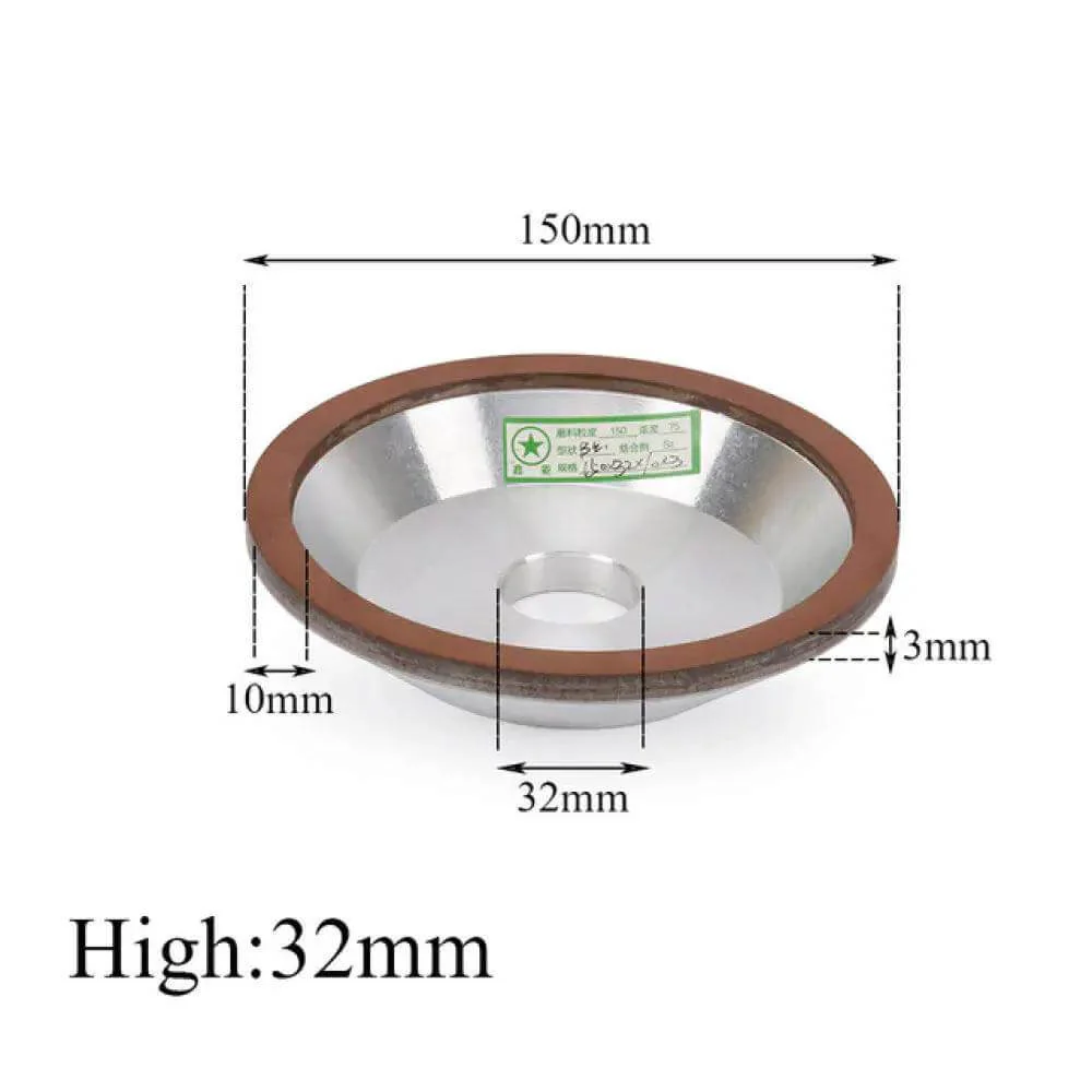 Diamond Grinding Wheel Resin Bond Circle Sharpener Grinder For Carbide Metal Tungsten Steel Milling Cutter 75 100 125 150mm Grit 400 Pro Grade Long Lasting High Precision 1 Pc - Image 2