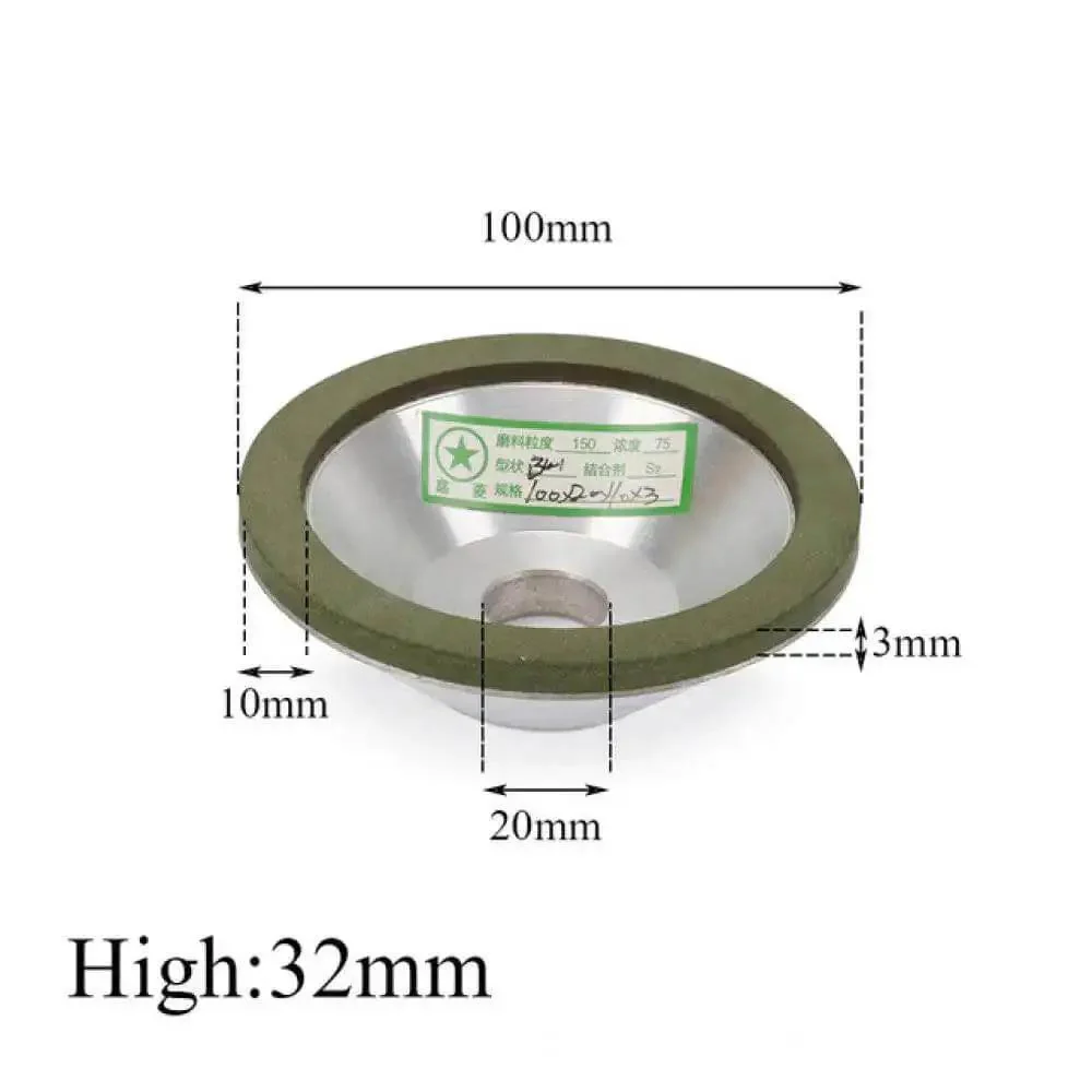 Diamond Grinding Wheel Resin Bond Circle Sharpener For Carbide, Metal, And Tungsten Steel Milling Cutters, 75mm, 100mm, 125mm, 150mm Sizes, High Efficiency, Sharp Finish, Long Lasting, Great For Complex Surfaces - Image 2