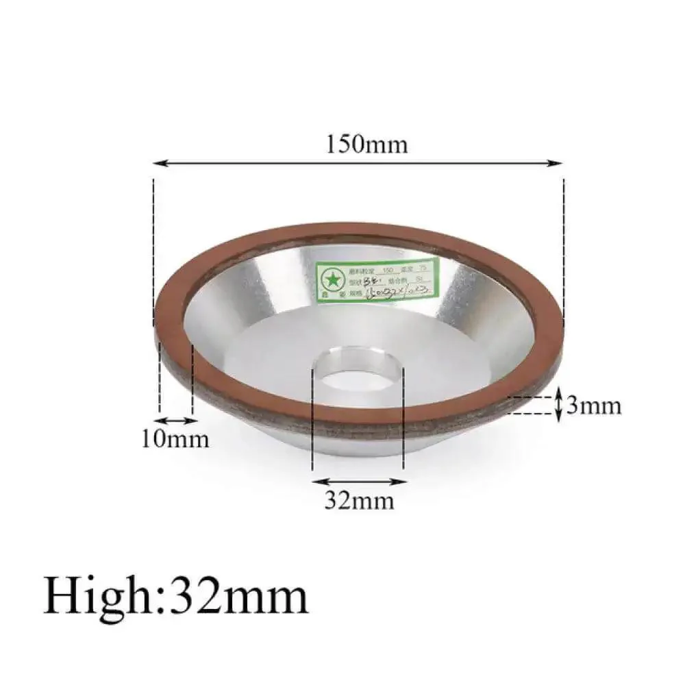 Diamond Grinding Wheel Resin Bond Circle Sharpener For Carbide And Tungsten Steel Milling Cutters 75 100 125 150 mm Pro Grade Heavy Duty Grinding Tool With Fast Cutting And Smooth Finishes For Metalwork - Image 2
