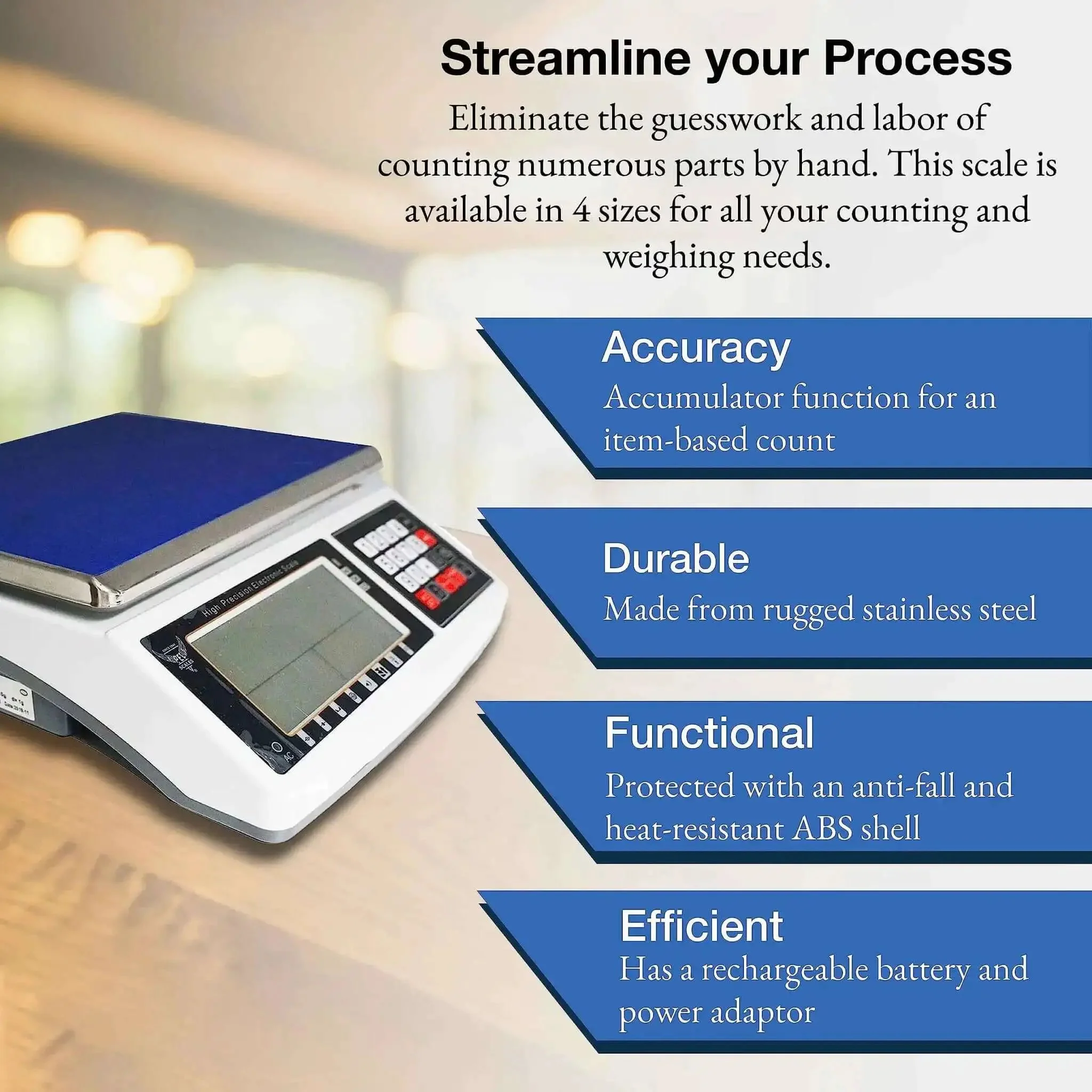 Digital Counting Scale For Parts And Coins With 1g Precision 30kg 66lb Capacity Multiple Unit Options In Kg G Lb Perfect For Inventory Counting QA Checks And Packaging In Warehouses - Image 2