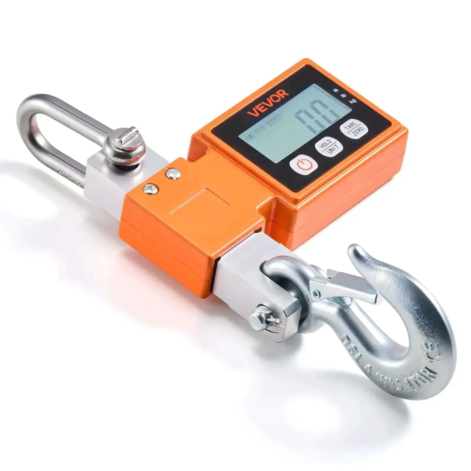 Digital Crane Scale 1100 Lbs 500 Kg Capacity With Cast Aluminum Case LCD Display Two Tenths Pound Resolution Three Unit Switch Auto Off For Garage Heavy Duty Industrial Hanging Scale Built Like A Beast - Image 2