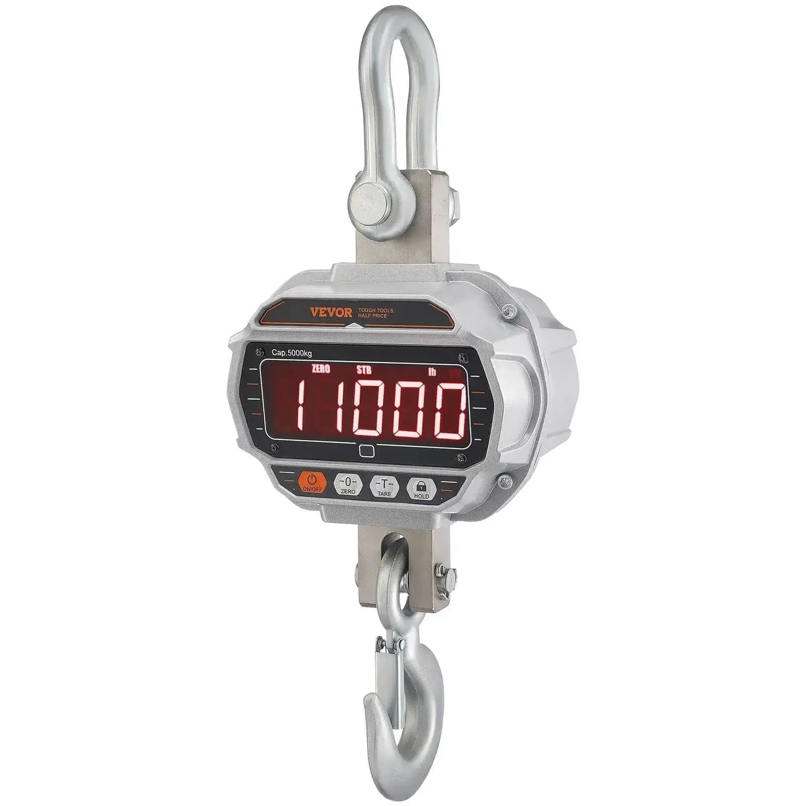 Digital Crane Scale 11000 Lbs 5000 Kg Heavy Duty Hanging Scale With Remote Control Cast Aluminum Case And LED Display Seriously Precise For Construction Factory Farm And Hunting - Image 2