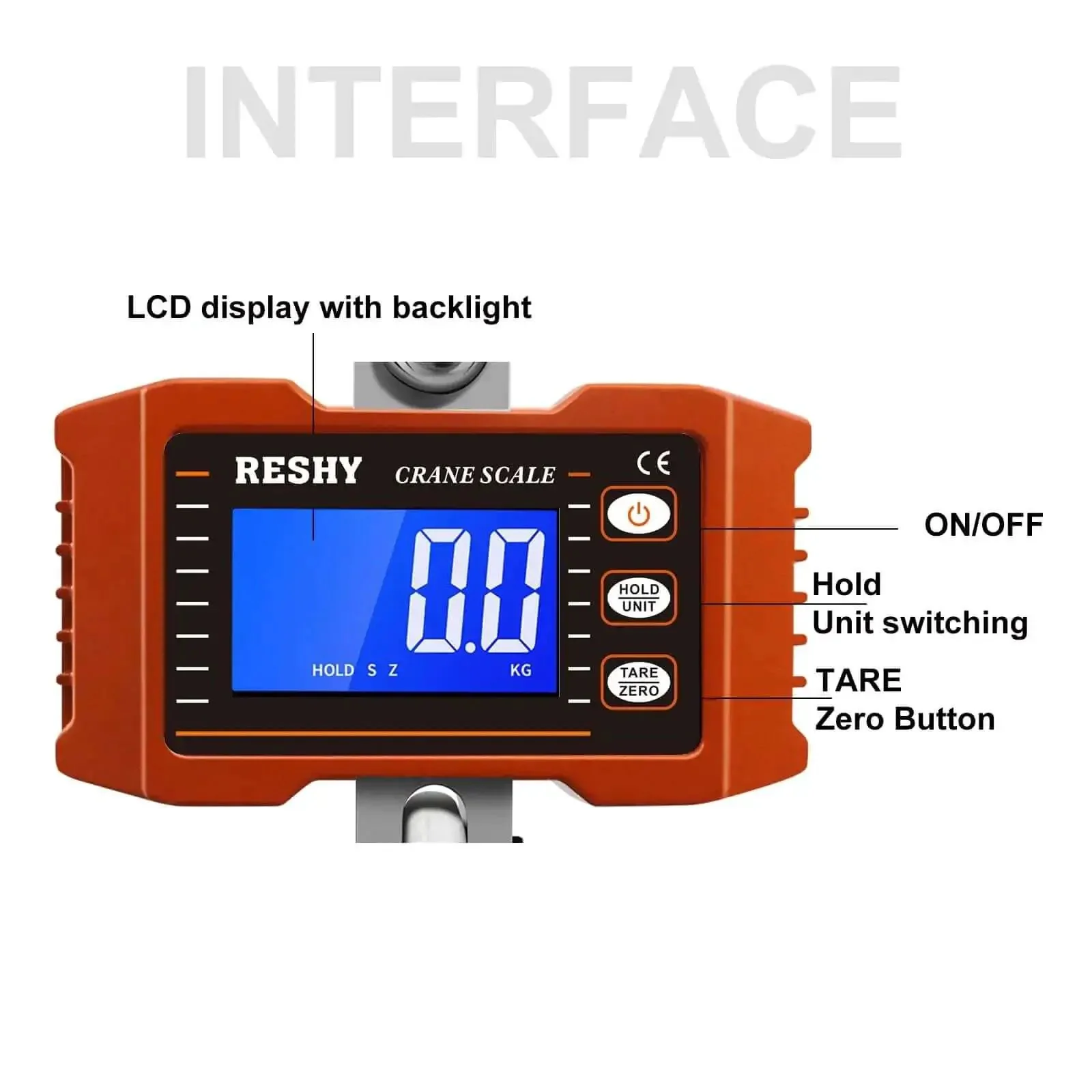 Digital Crane Scale Heavy Duty 2200lb 1000kg Hanging Scale For Farm Livestock Factory Construction And Hunting CE Certified Aluminum Alloy Built Tough With High Precision Sensors - Image 6