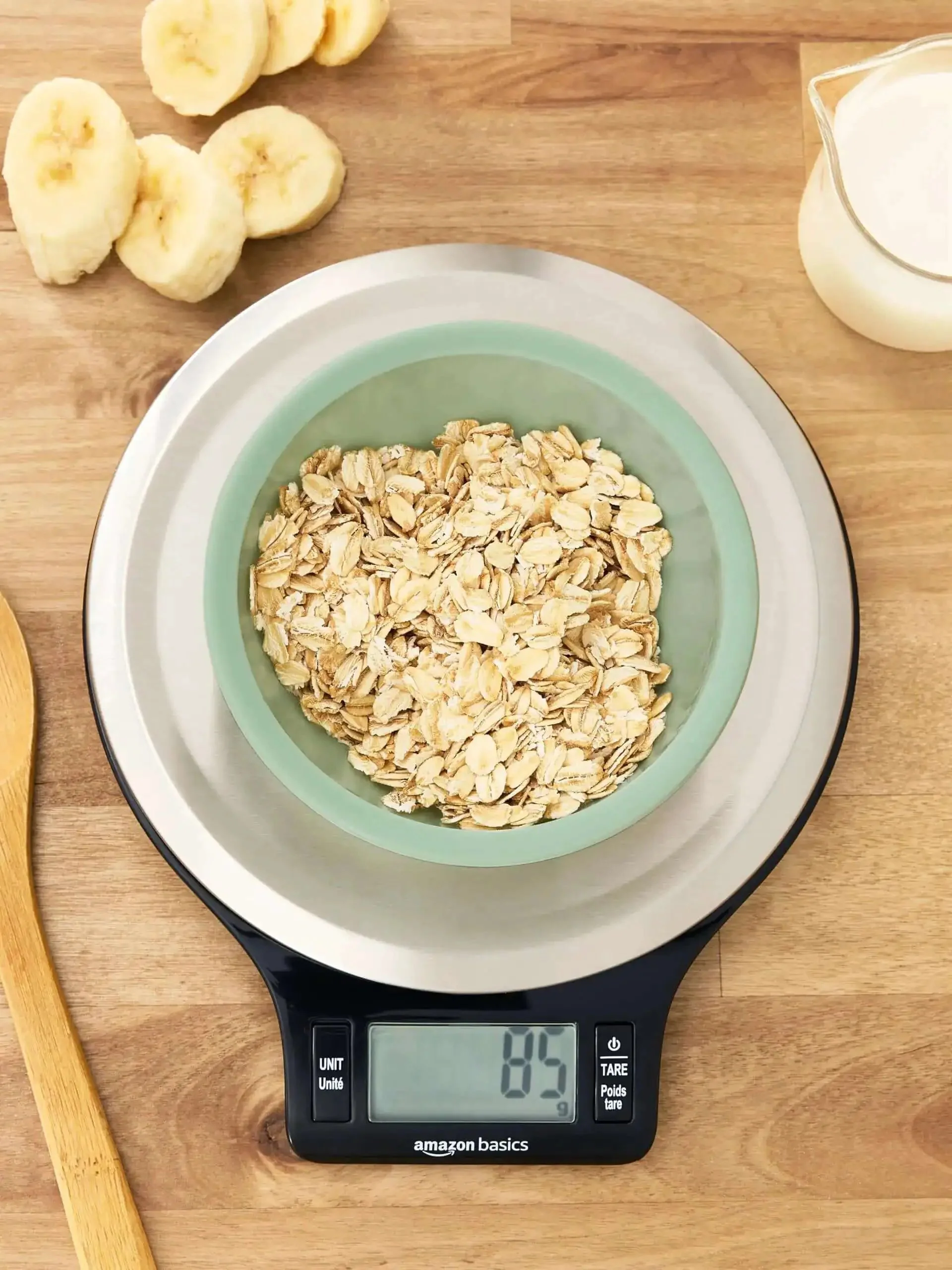Digital Kitchen Scale With Large LCD Display And Tare Function Pro-Grade Measures In Pounds Ounces Grams Milliliters And Fluid Ounces Weighs Up To 11 Pounds Batteries Included Sleek Black And Stainless Steel - Image 7