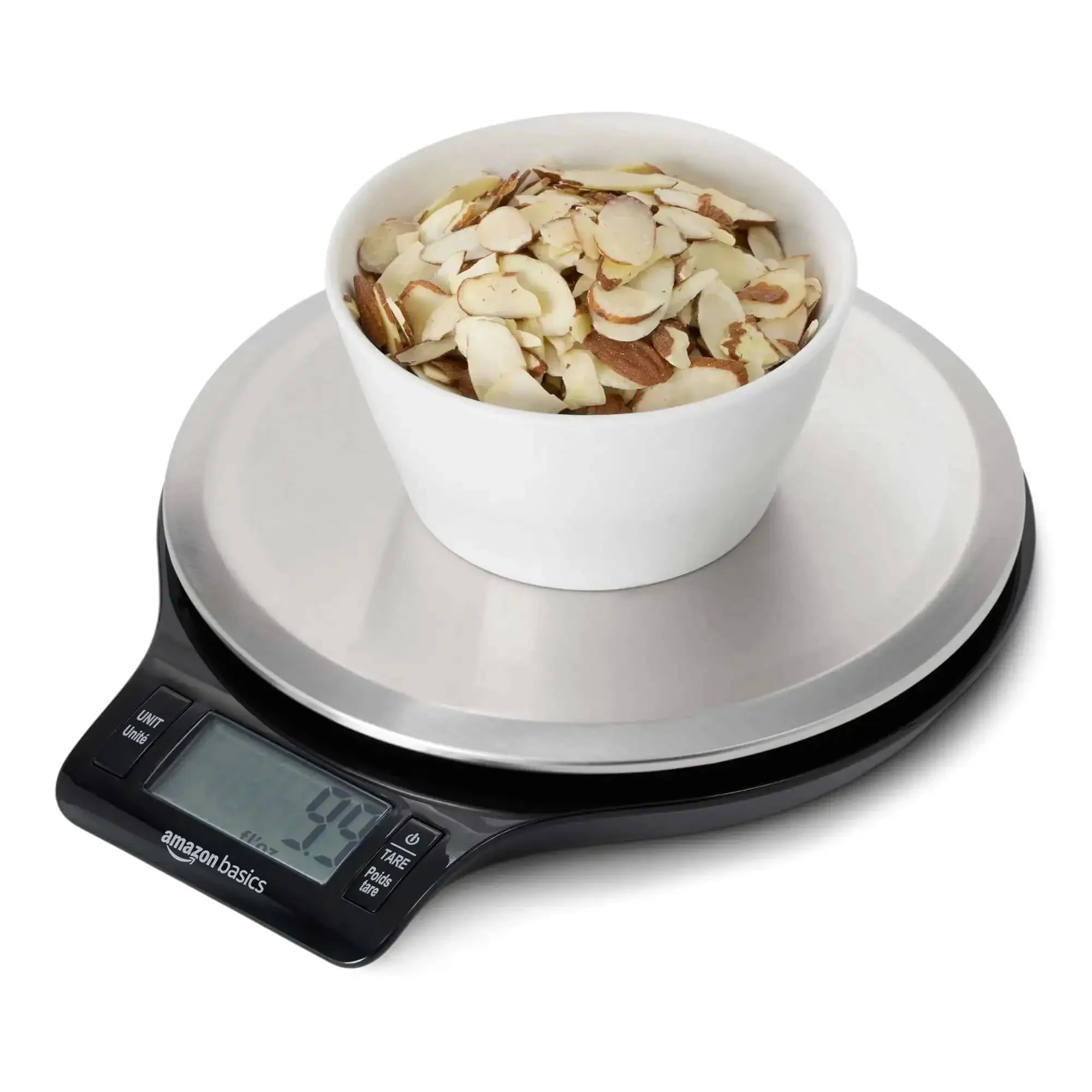 Digital Kitchen Scale With Large LCD Display And Tare Function Pro-Grade Measures In Pounds Ounces Grams Milliliters And Fluid Ounces Weighs Up To 11 Pounds Batteries Included Sleek Black And Stainless Steel - Image 8