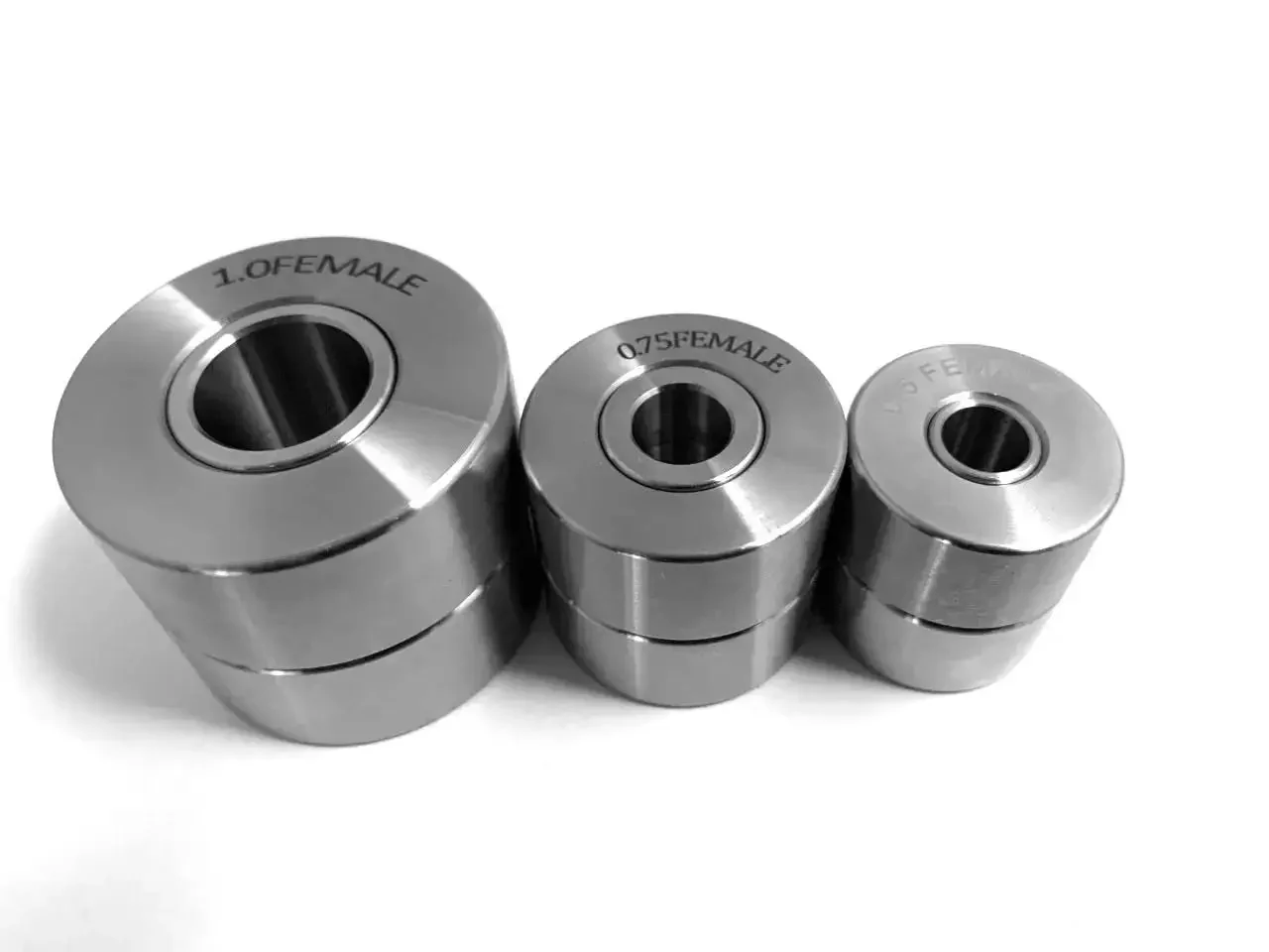 Dimple Die Set, 3 Piece, One Half Inch, Three Quarter Inch, One Inch, Bolt Together Or Hydraulic Press, Dimple Dies, Workhorse Build With SAE 8620 Hardened Tool Steel, Made In USA, Pro Grade Metal Fabrication