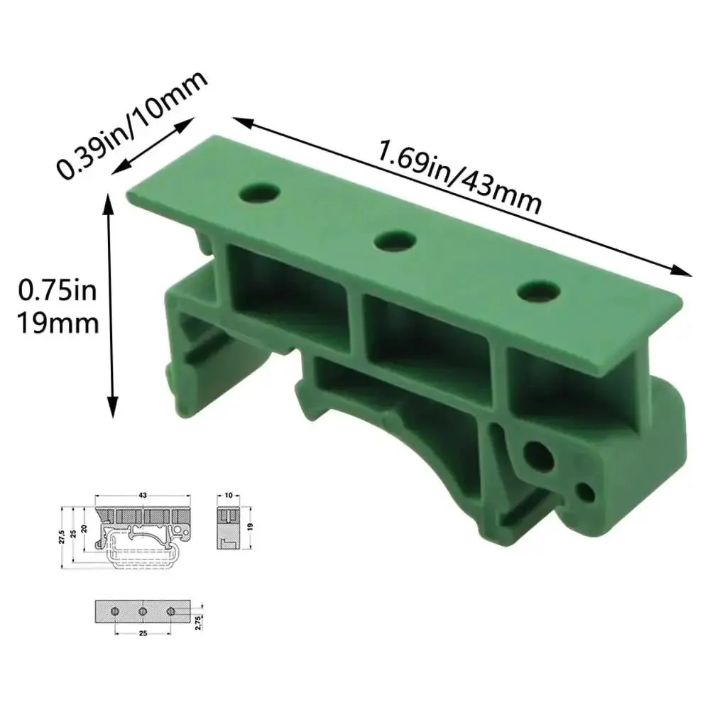 DIN Rail Mounting Bracket Clips For PCB Boards 35mm And 15mm Fixing 10 Pairs C45 Solid State Relay Control Module Accessories Power Supply Isolator Industrial Electrical Installation Solution - Image 5