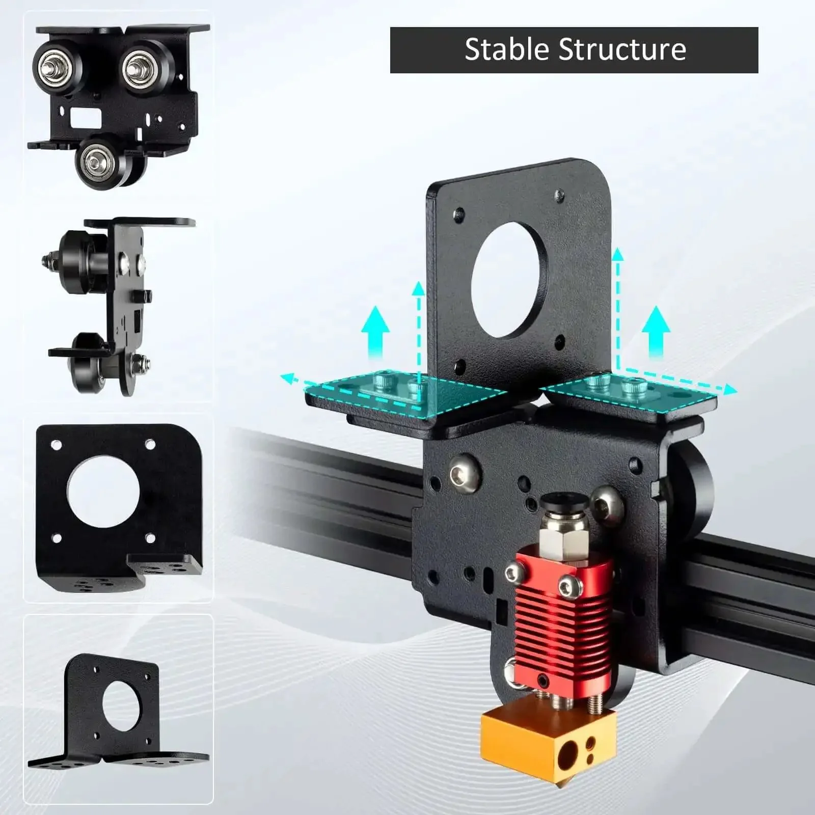 Direct Drive Upgrade Bracket Kit For Ender 3 V2 Pro And Ender 3, Also Fits Voxelab Aquila 3D Printer, Dual Gear Bowden Extruder Upgrade, Extruder And Hotend Not Included, Not Compatible With Neo Series Or Titan Extruders - Image 6