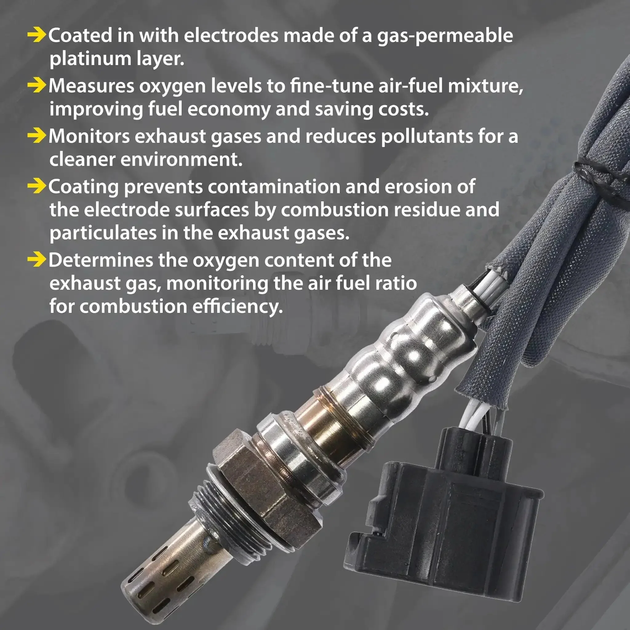 Direct Fit Oxygen Sensor 4 Wire O2 Sensor OEM Replacement For Improved Fuel Efficiency Lower Emissions And Better Engine Performance Easy Plug And Play Install For Most Vehicles - Image 12