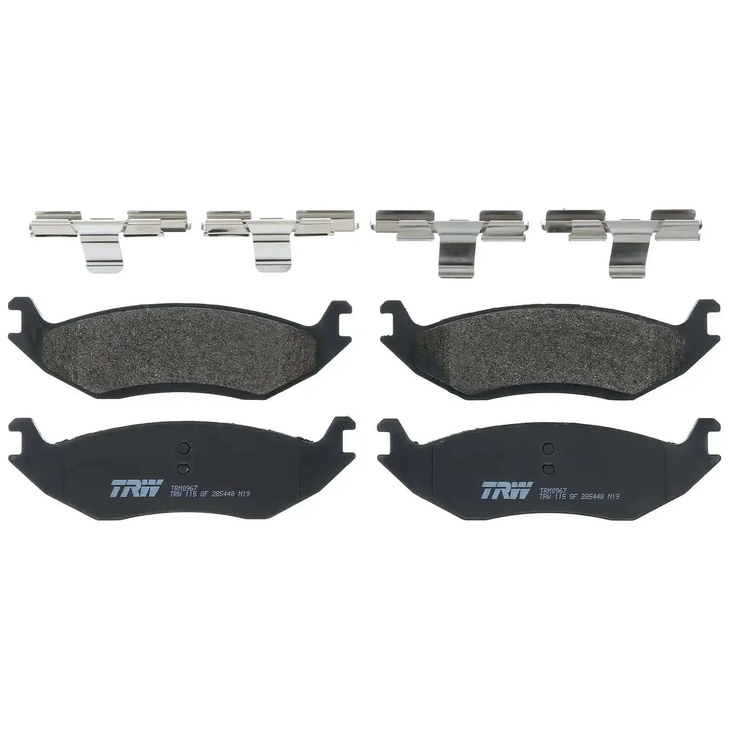Disc Brake Pad Set TRM0967 For Cars OE Quality Replacement With Beefy Stop Power Fits Ram 1500 2011 2018, Dodge Ram 1500 2004 2010, Durango 2003 2009, Ram 1500 Classic 2019 2021, Chrysler Aspen 2007 2009
