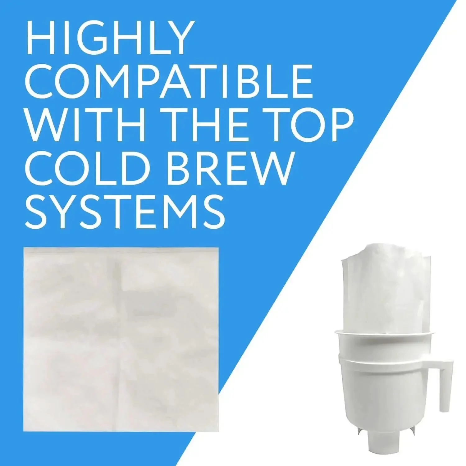 Disposable Cold Brew Filter Bags For Iced And Batch Coffee Easy Brew No Mess Rip Resistant Paper Filters Compatible With Toddy Cold Brew Maker Eleven And A Quarter Inch By Thirteen Inch White Pack Of Thirty - Image 6