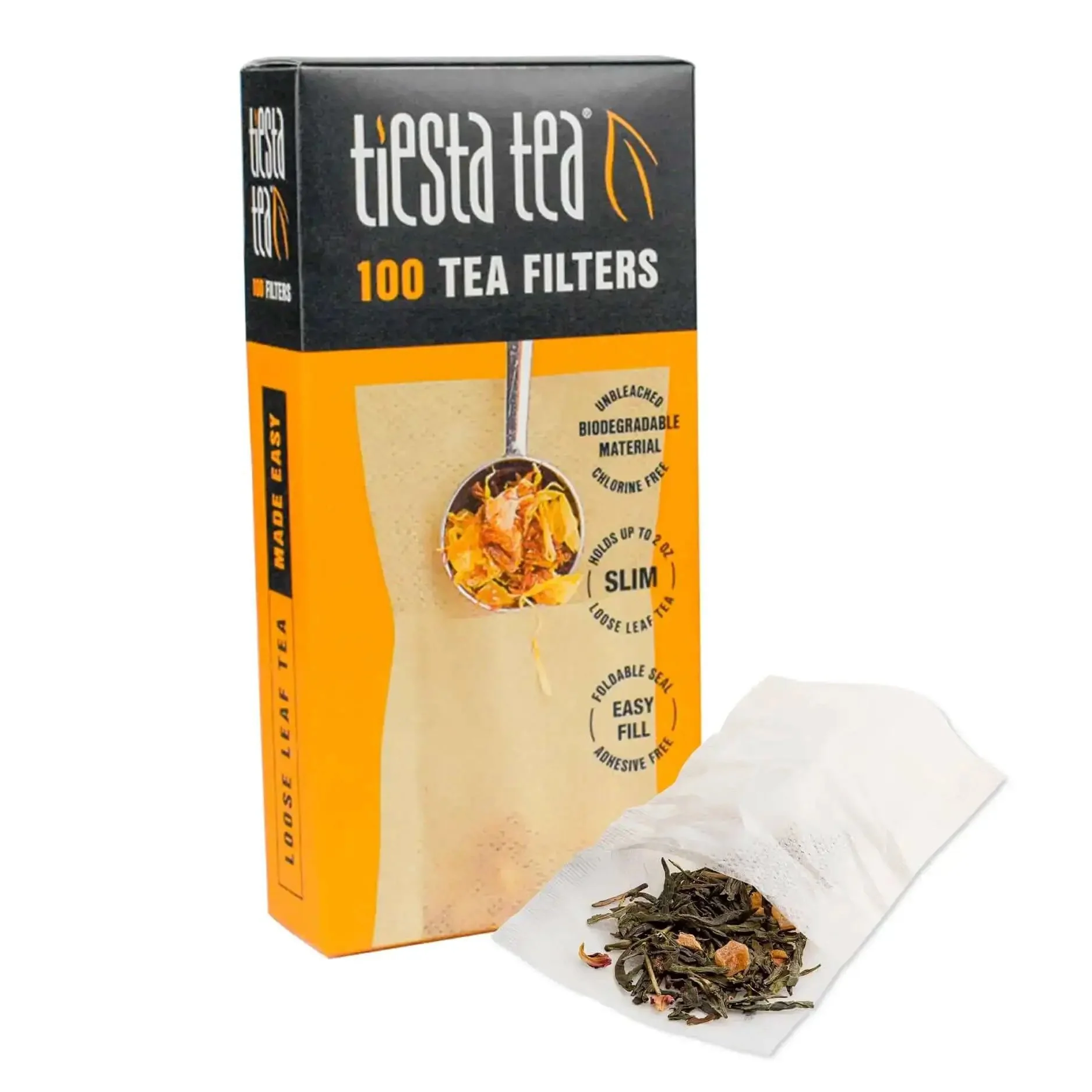 Disposable Loose Leaf Tea Filters For Easy Brewing, Unbleached Paper Sachets, Single Cup Infuser Bags For Hot Or Iced Tea, Mess Free, Quick Fill, No Cleanup, 100 Empty Bags