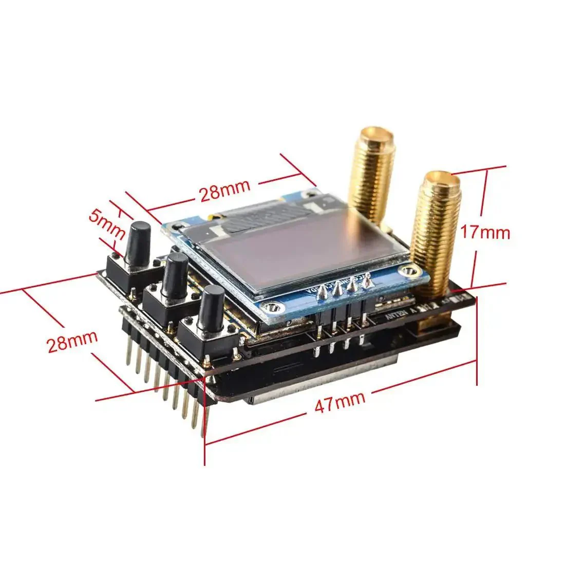Diversity RX 5.8G 80CH FPV Receiver Module With OLED Display And Plug And Play Setup Two RX Modules Built In Low Power Buzzer SMA Female Compatible With FatShark Goggles - Image 6