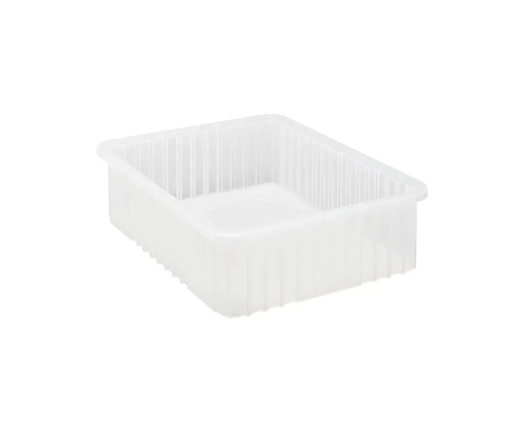 Dividable Grid Heavy Duty Part Organizer Bins Three Pack With Adjustable Dividers And Optional Clear Covers, Rugged Storage For Garage, Workshop Or Industrial Use, Size 22.5 In By 17.5 In By 6 In