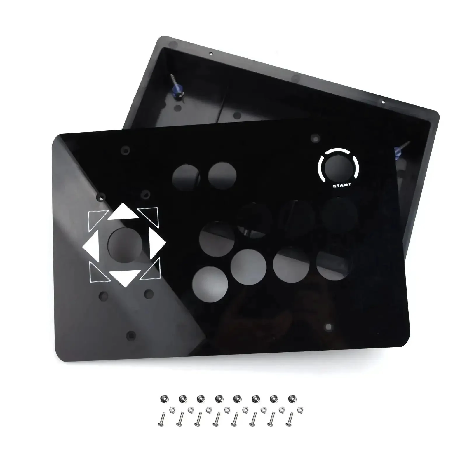 DIY Arcade Joystick Acrylic Panel And Case Kit For Custom Cabinet Controller Replacement, Home Arcade Mod Accessory, 5mm Thick Panel With 30mm And 24mm Button Holes, Measuring 11.81 By 7.87 Inches - Image 4