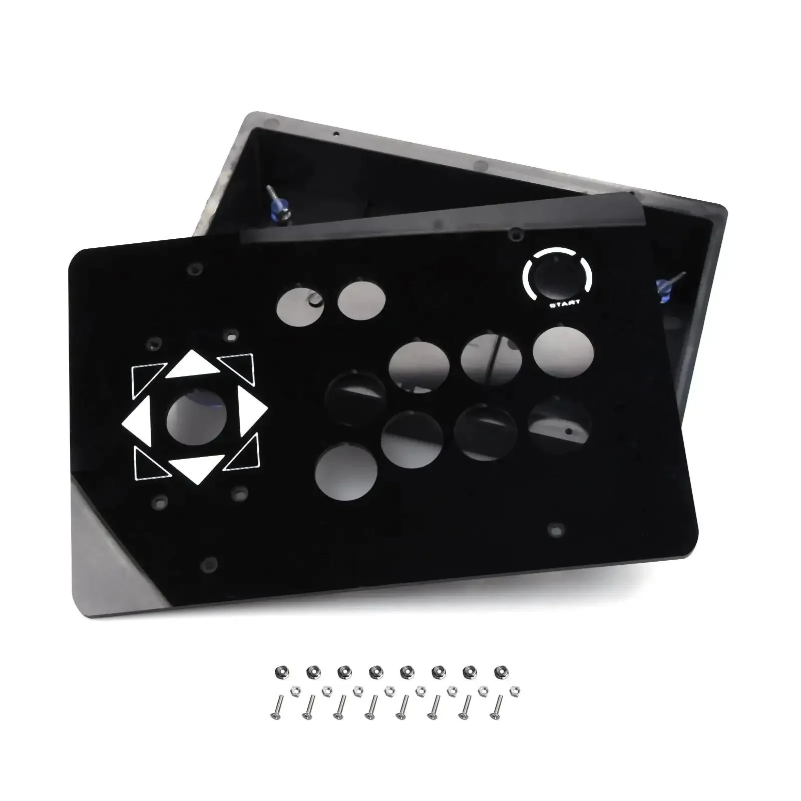 DIY Arcade Joystick Acrylic Panel And Case Kit For Custom Cabinet Controller Replacement, Home Arcade Mod Accessory, 5mm Thick Panel With 30mm And 24mm Button Holes, Measuring 11.81 By 7.87 Inches - Image 6